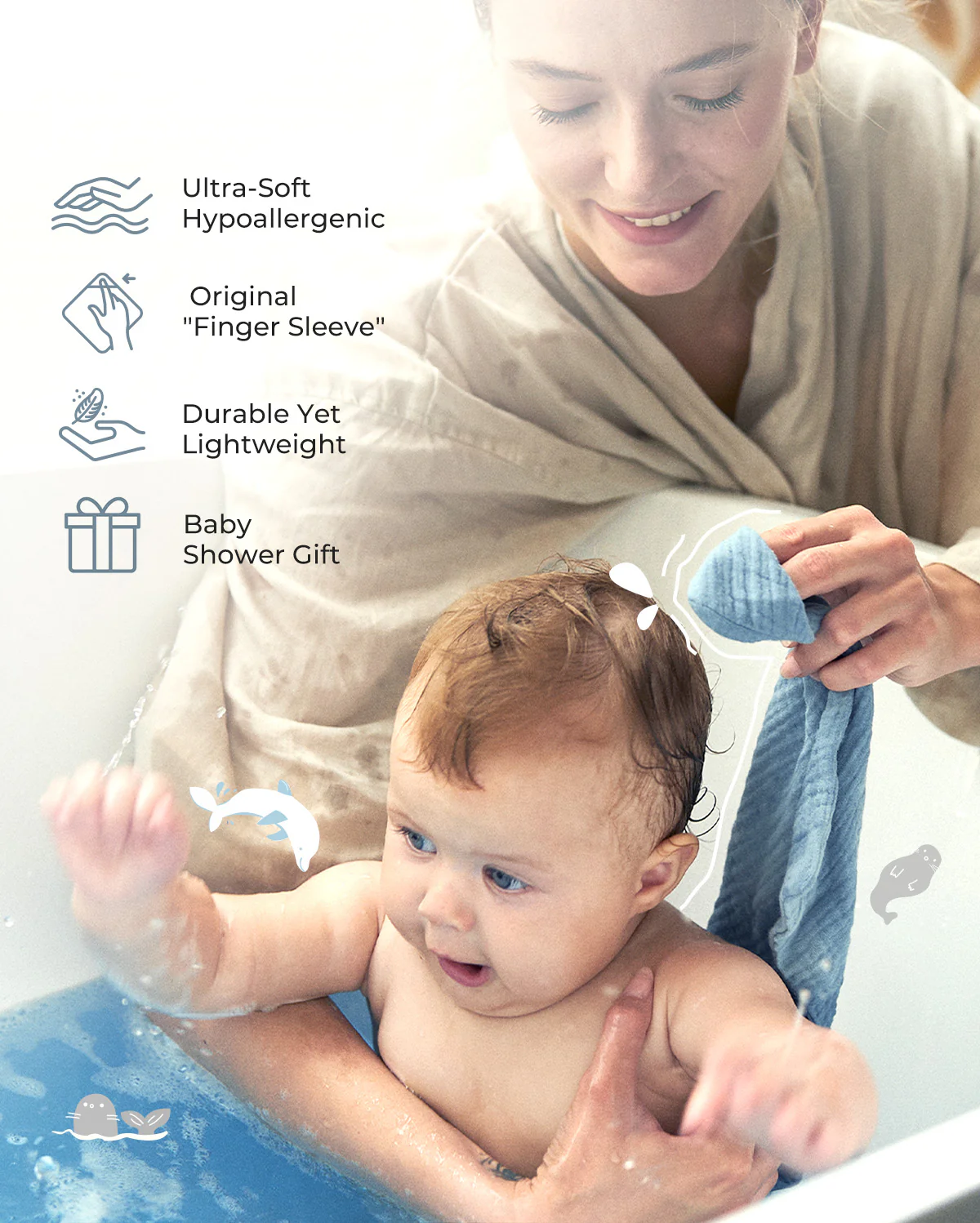 Momcozy Baby Washcloths – Soft 4-Layer Cotton, Gentle for Newborns - Image 4