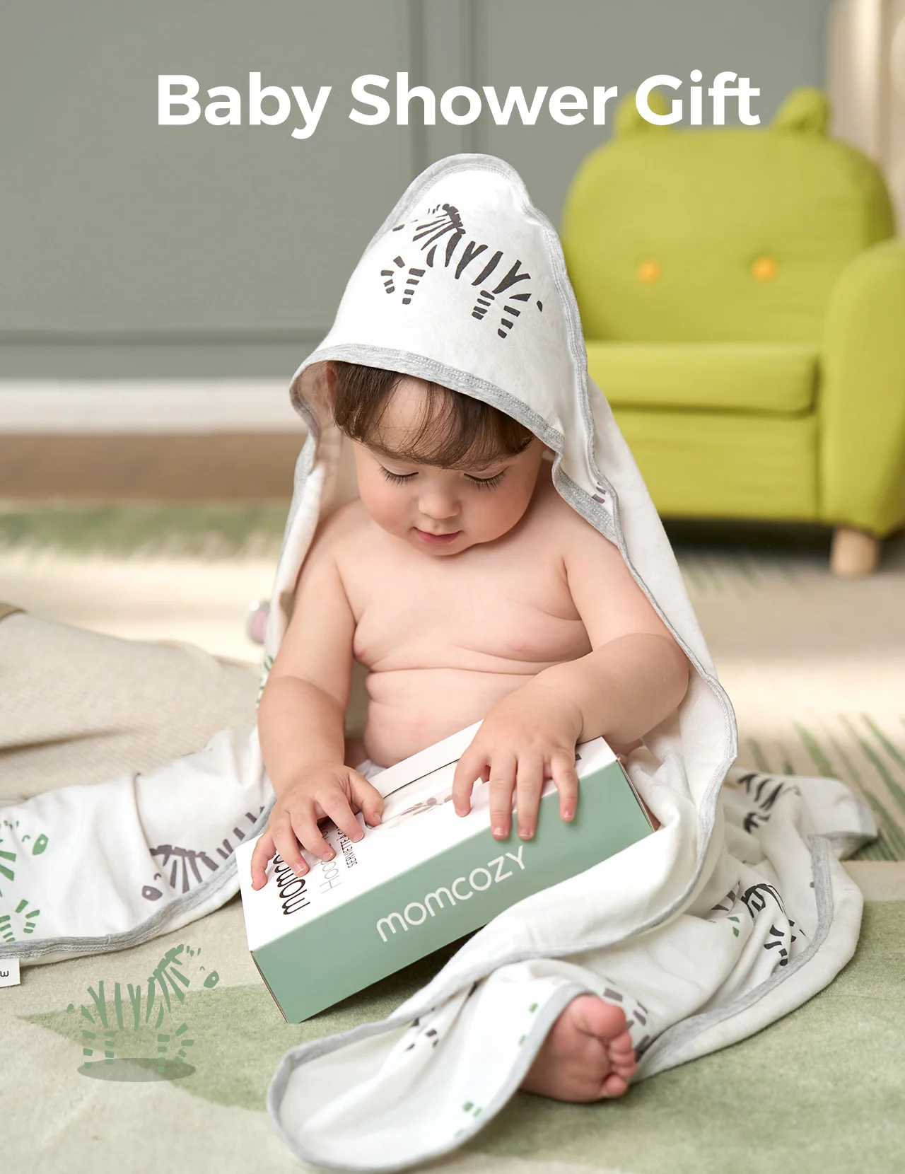 Momcozy Best Wishes Baby Hooded Towel - Bravery - Image 3