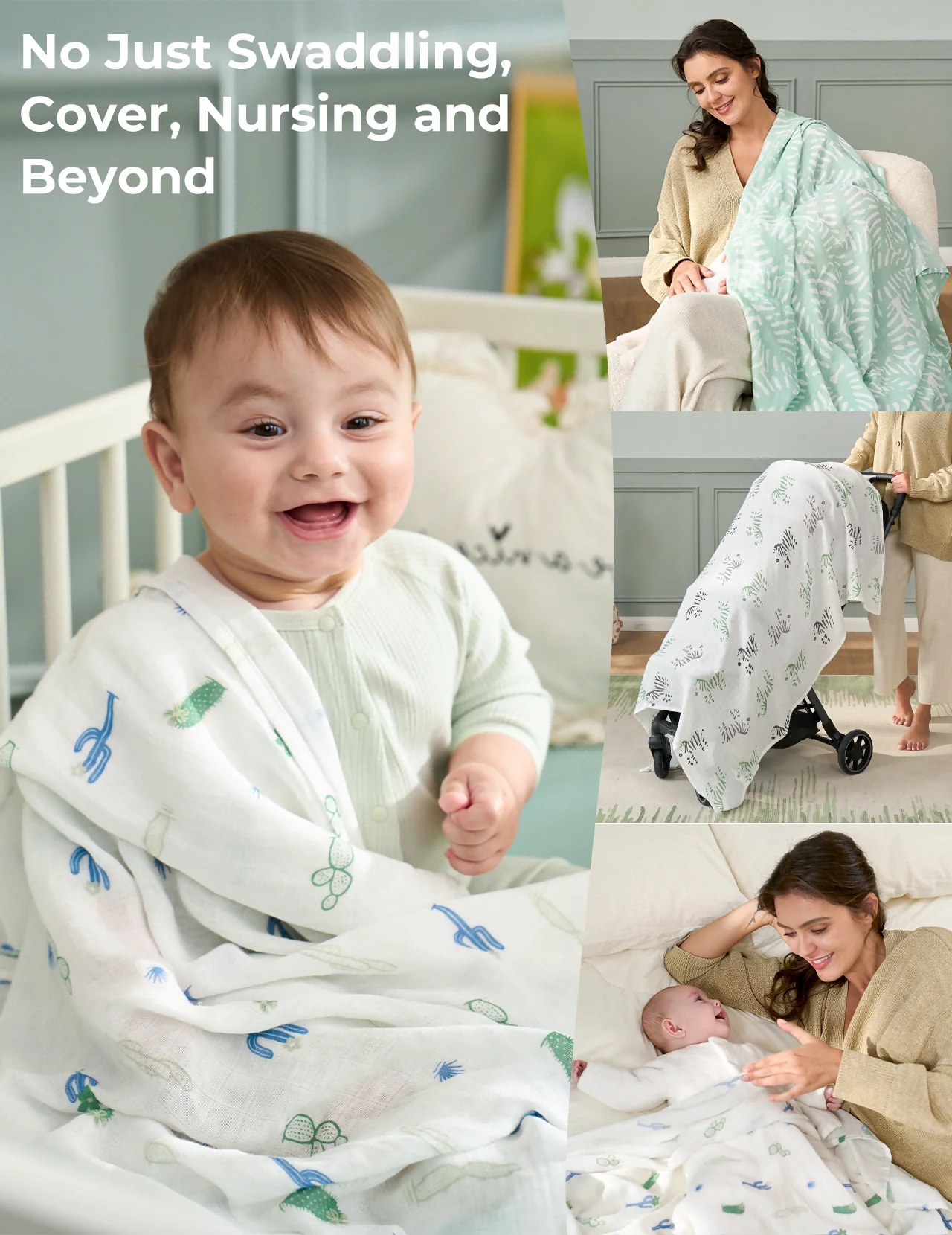 Momcozy Best Wishes Swaddle Blankets - Bravery - Image 3