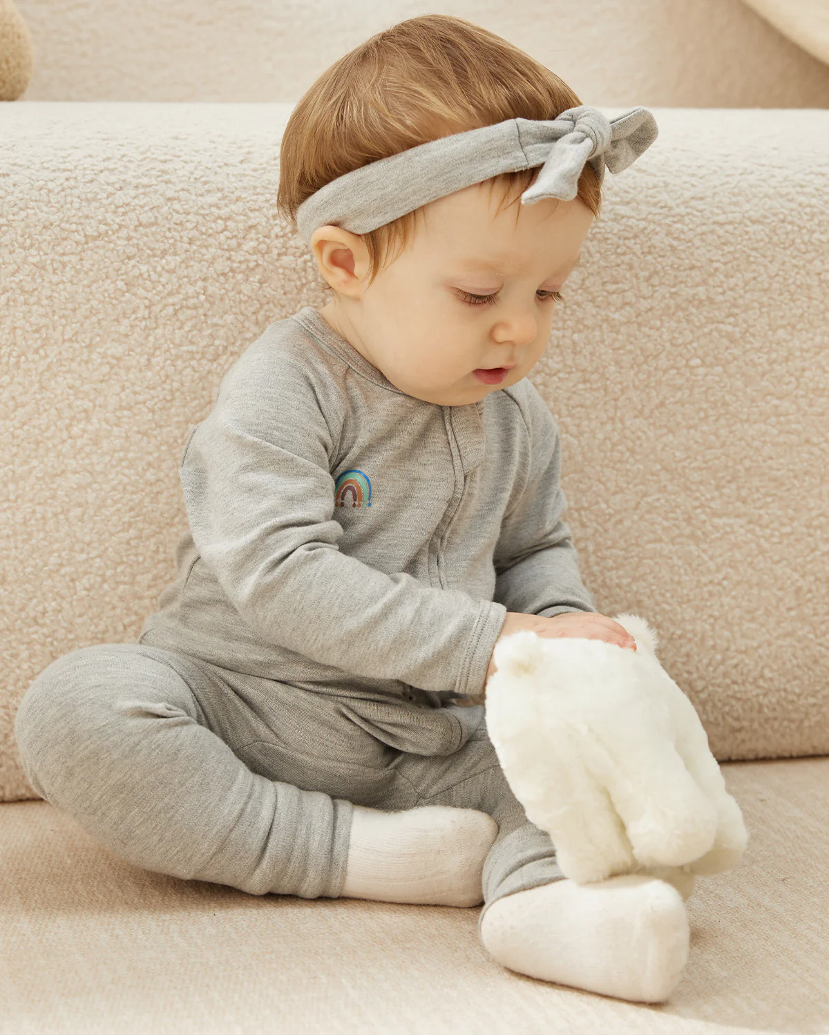 Momcozy Boy Girl Baby Pajamas - Newborn Sleepers - Blue & Grey - Image 16