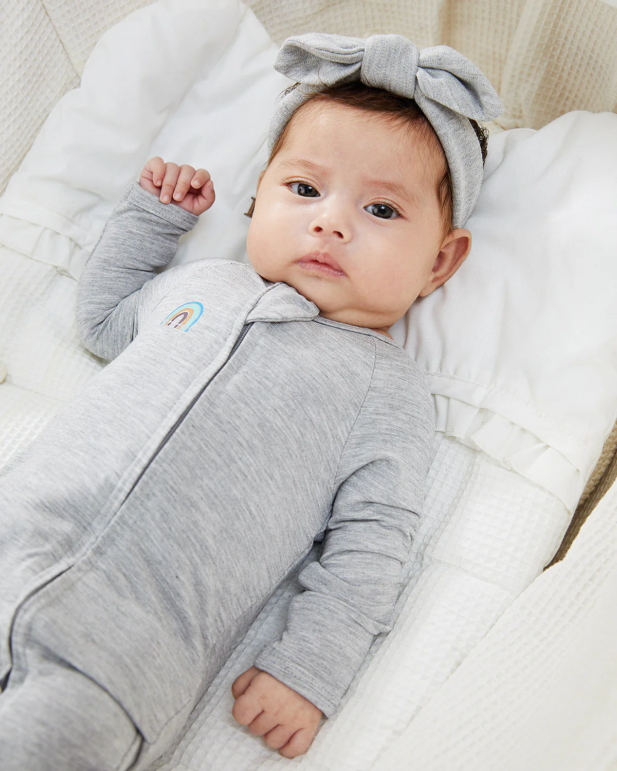 Momcozy Boy Girl Baby Pajamas - Newborn Sleepers - Blue & Grey - Image 21