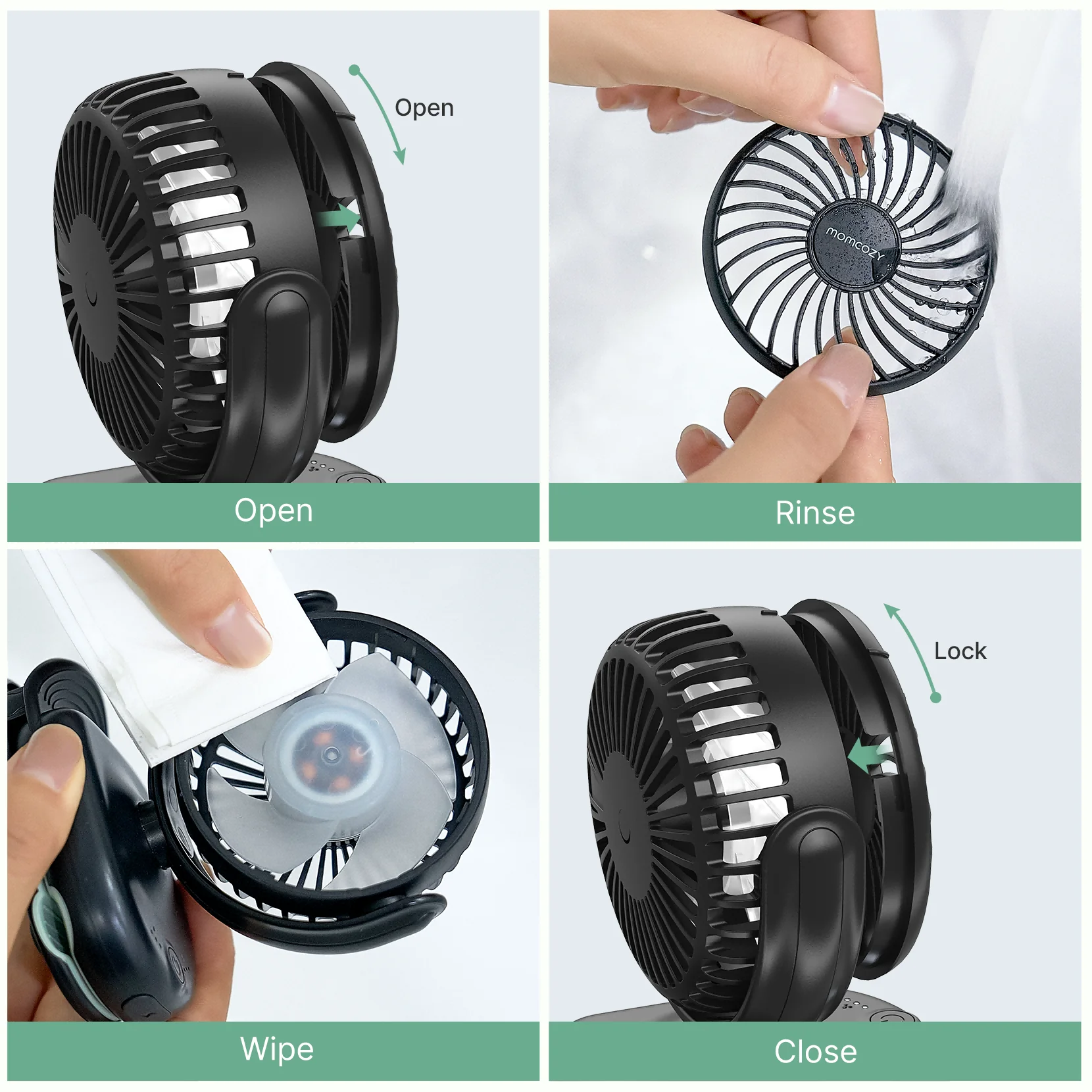 Momcozy Clip-On 4-Speed Stroller Fan - Image 6