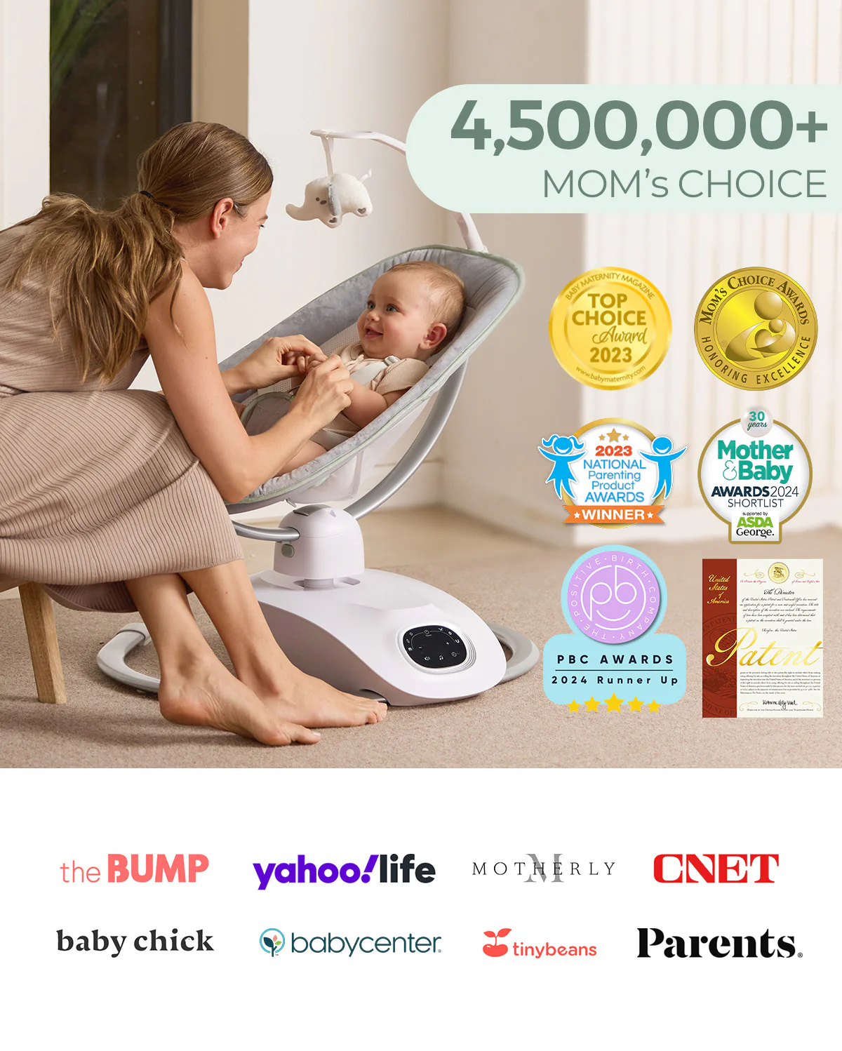 Momcozy CocoSway 3D-Motion Electric Baby Swing - Image 9
