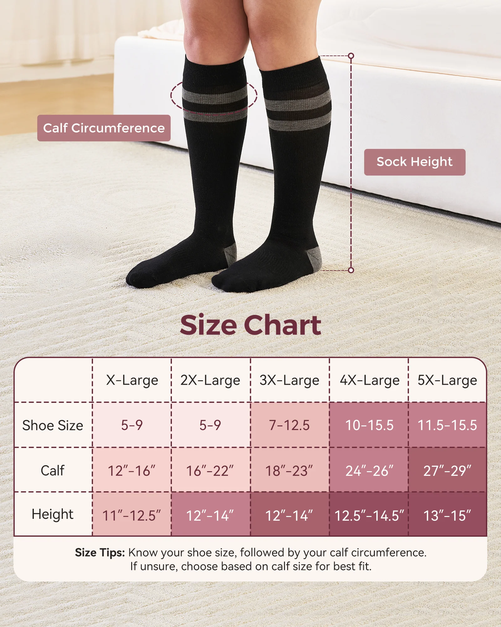 Momcozy Compression Socks for Women Wide Calf - Image 15