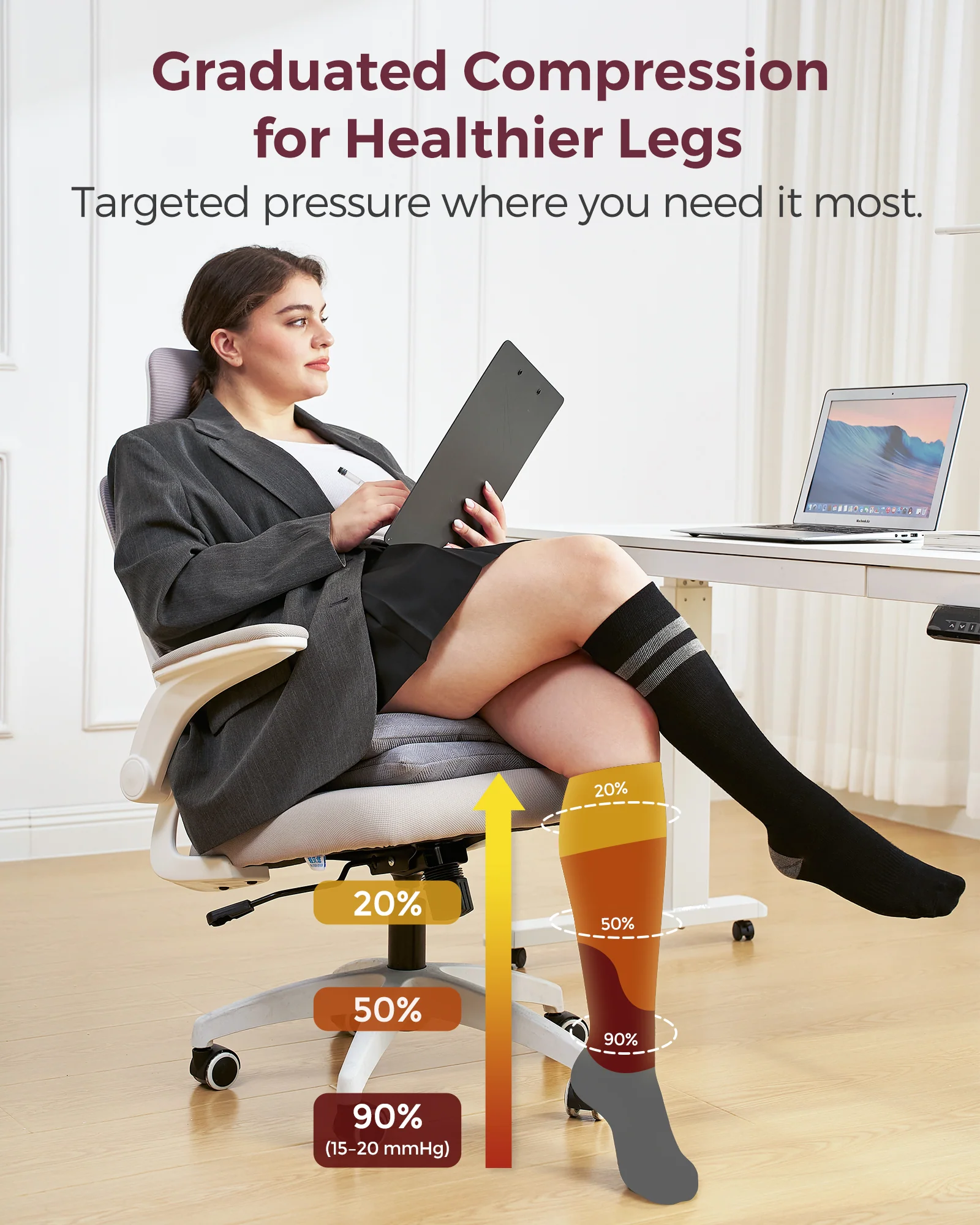 Momcozy Compression Socks for Women Wide Calf - Image 5
