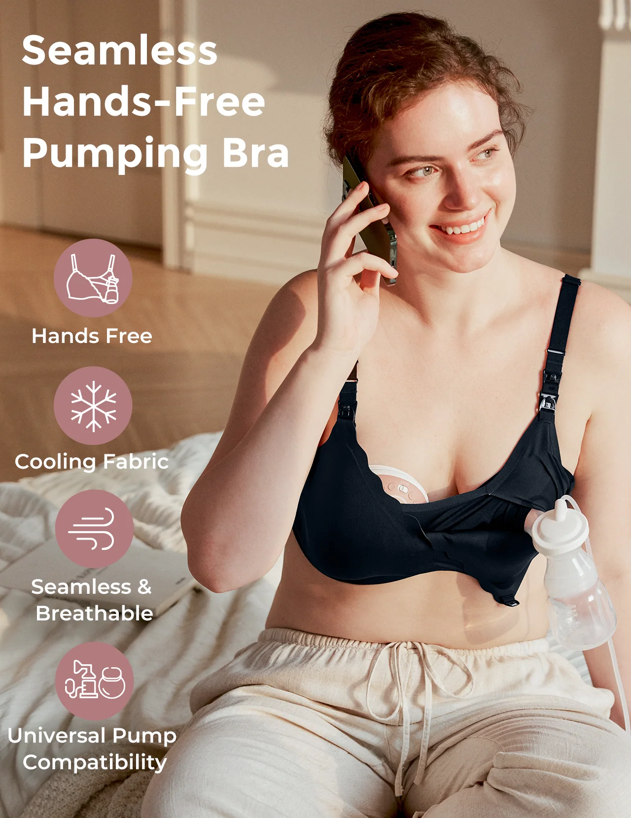 Momcozy Cooling Hands-Free Nursing & Pump Bra - Image 17