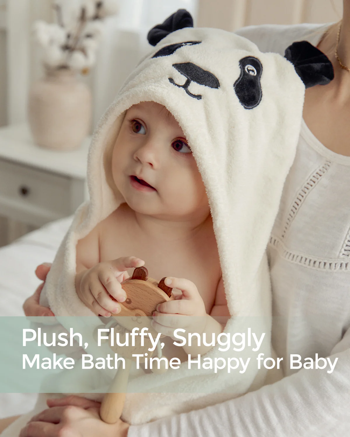 Coral Fleece Hooded Baby Bath Towel - Image 17