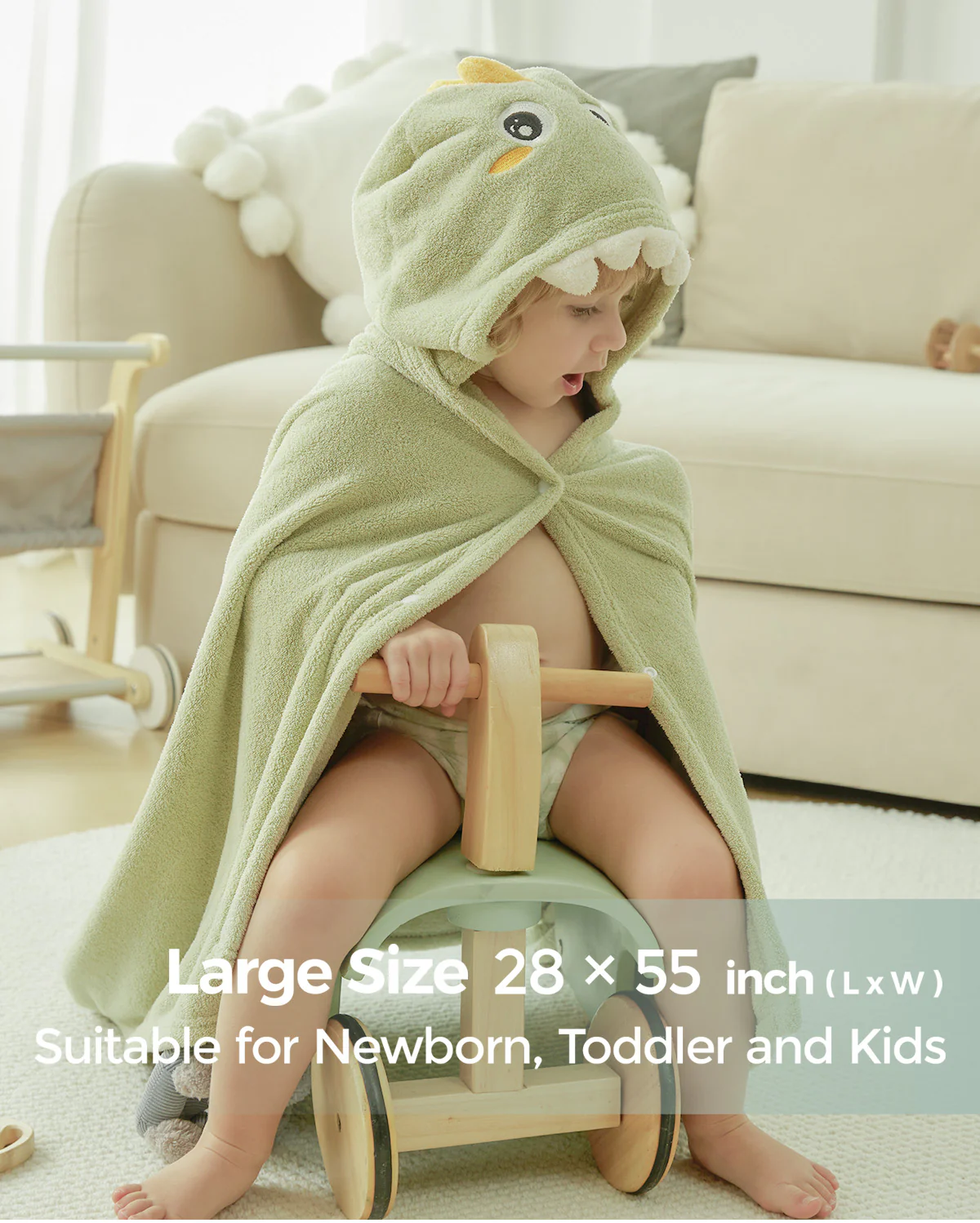 Coral Fleece Hooded Baby Bath Towel - Image 21