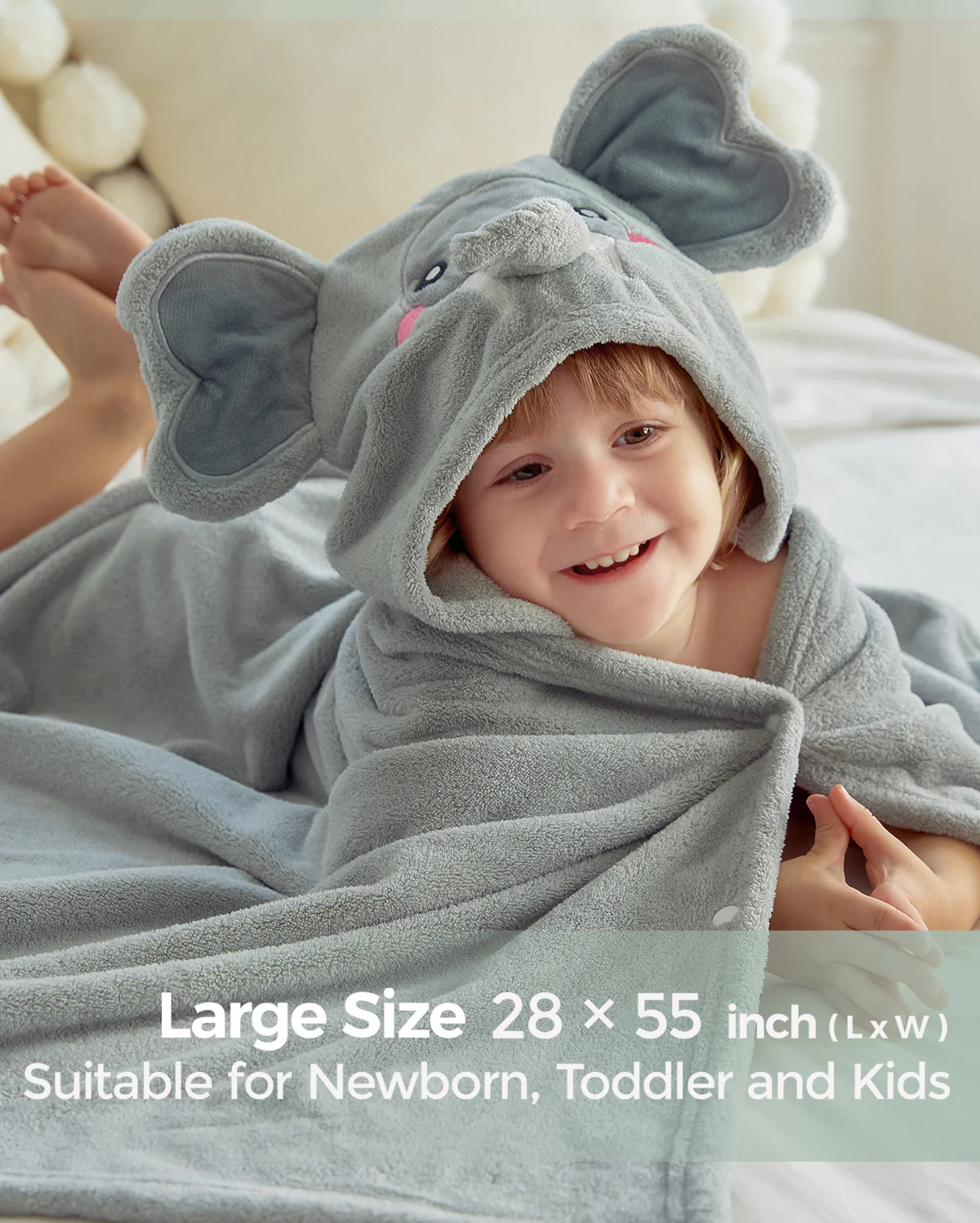 Coral Fleece Hooded Baby Bath Towel - Image 6