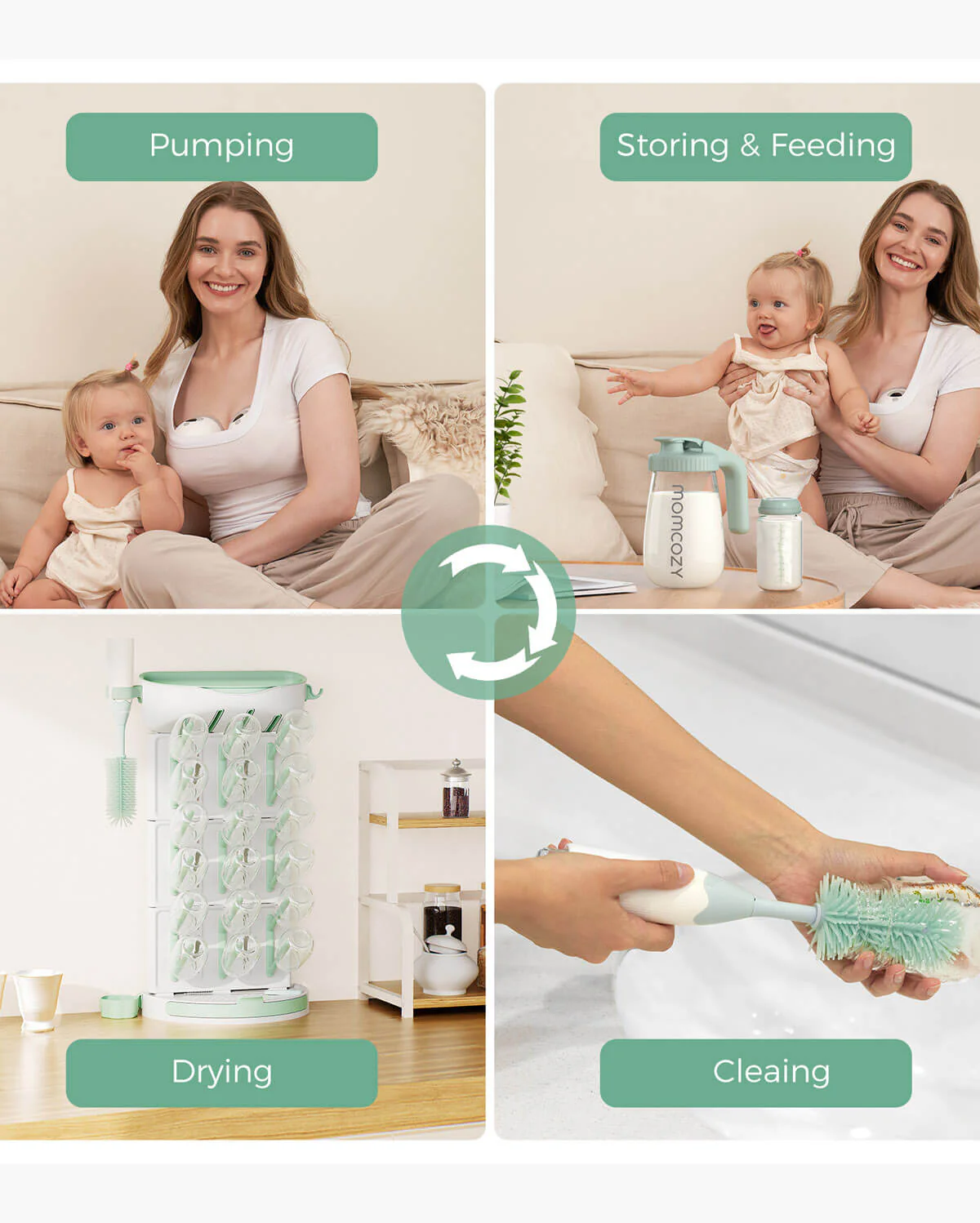 Momcozy DIY Larger Bottle Drying Rack for 18 Bottles - Image 3