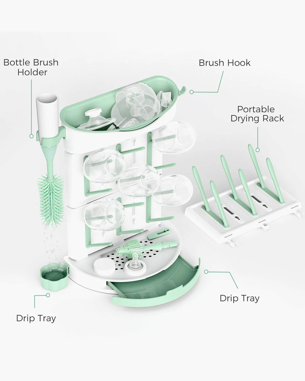 Momcozy DIY Larger Bottle Drying Rack for 18 Bottles - Image 7