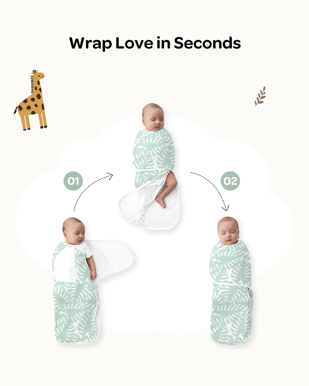 Momcozy Easy Swaddle Wrap For 0-3M - Image 12