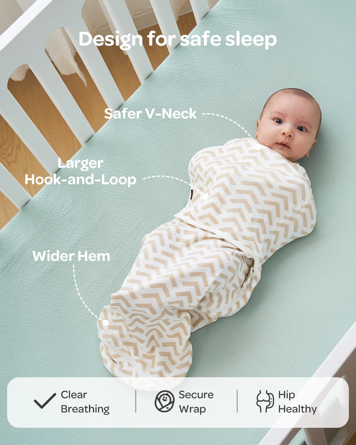 Momcozy Easy Swaddle Wrap For 0-3M - Image 40