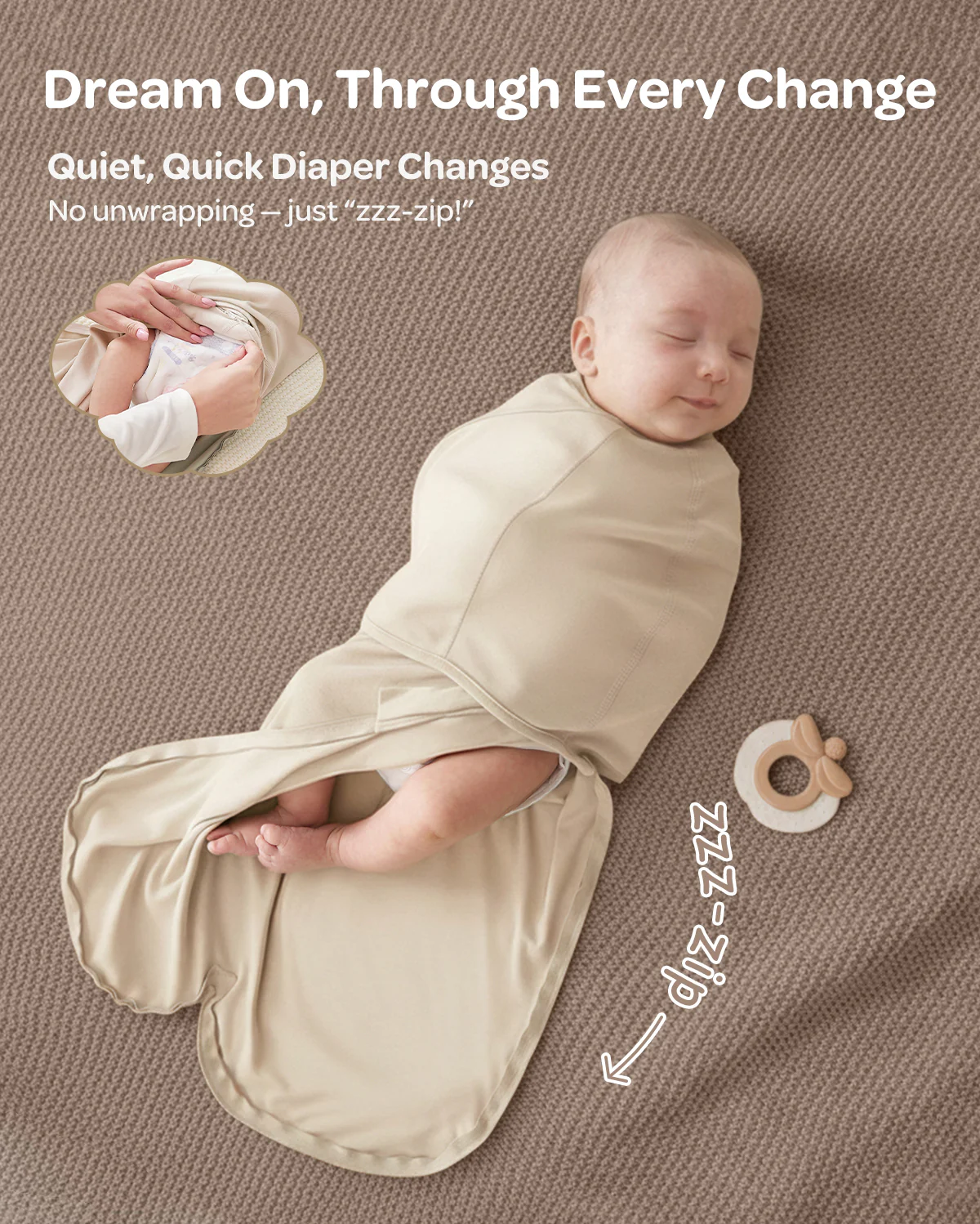 Momcozy Easy Swaddle Wrap For 0-3M - Image 65