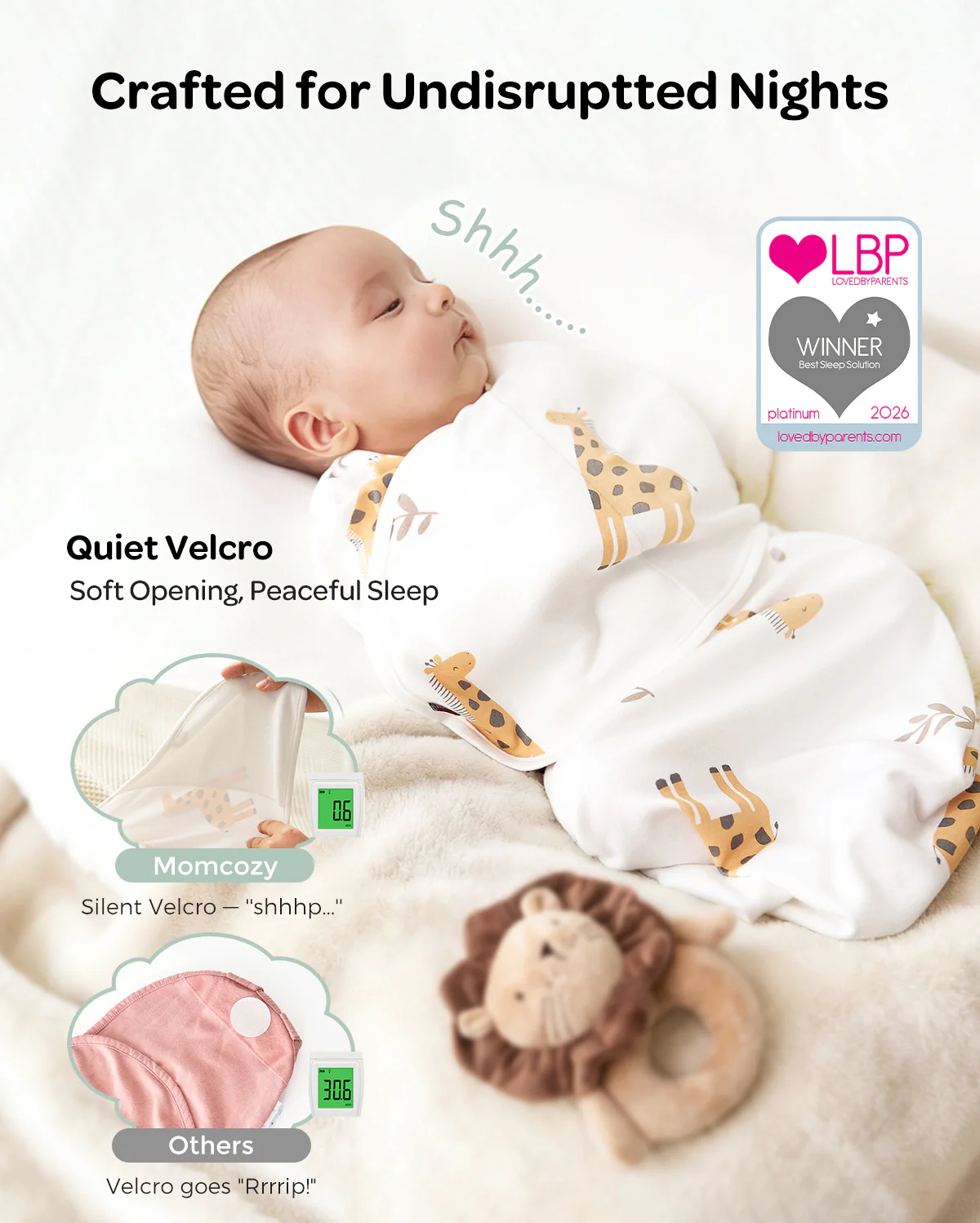 Momcozy Easy Swaddle Wrap For 0-3M - Image 75