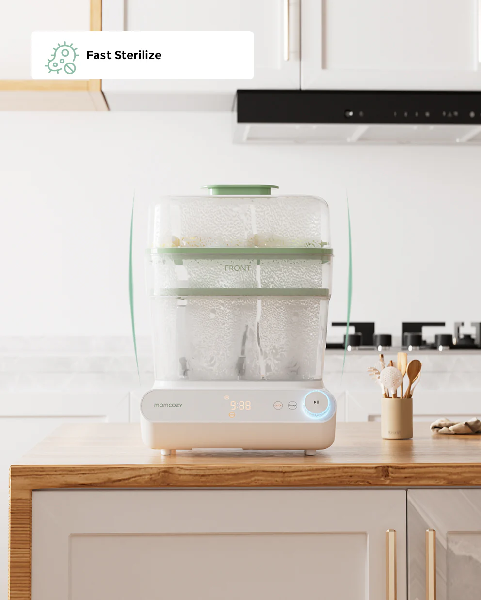 Momcozy 3 Layers Fast Bottle Sterilizer and Dryer - Image 3