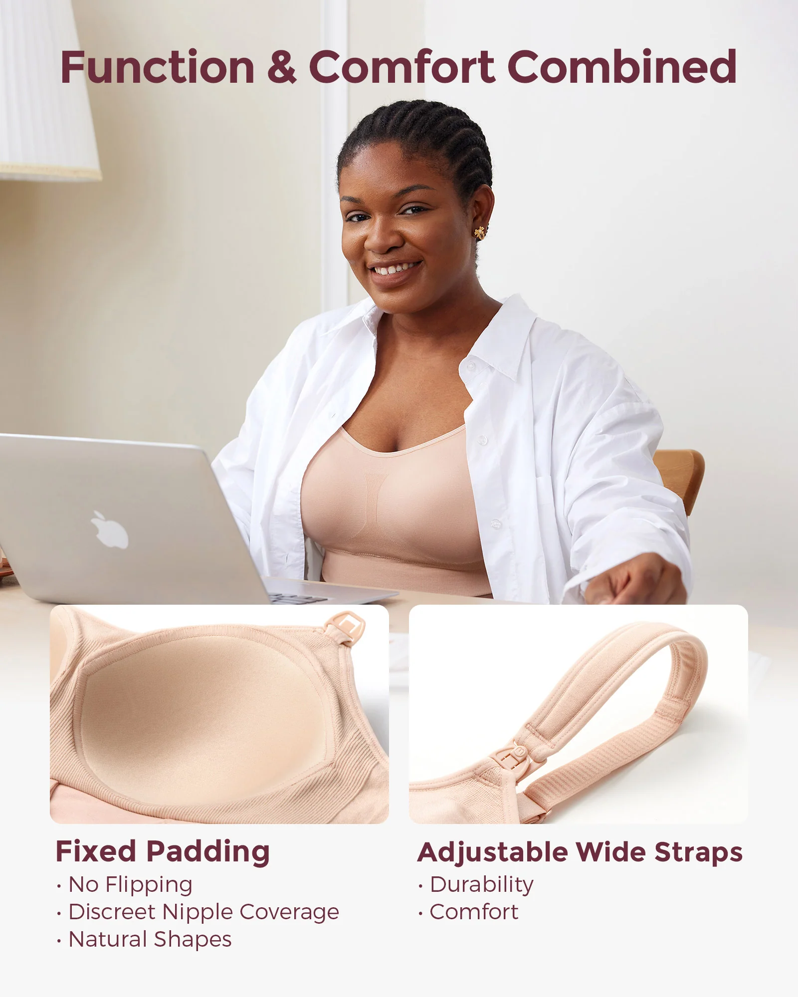 Momcozy Hands-Free Pumping Bra All-in-One with Fixed Padding - Image 6