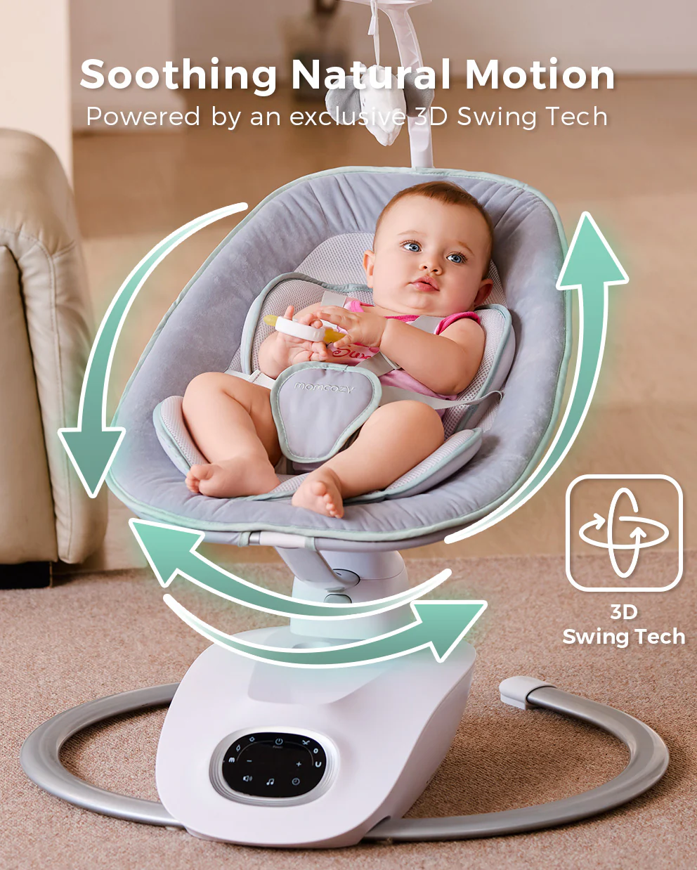 Momcozy Infant Insert Compatible with Momcozy CocoSway Swing - Image 3