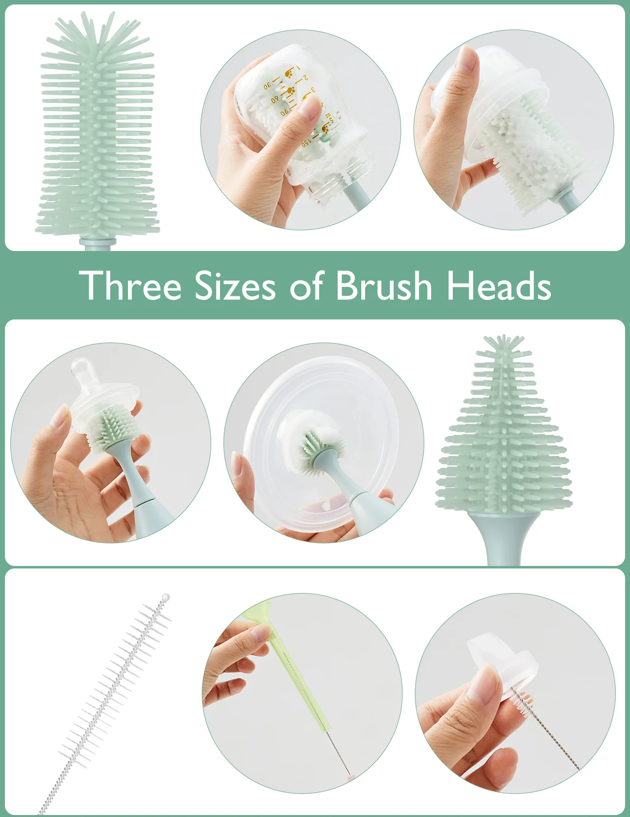 Momcozy Innovative Push-Press Design Bottle Brush Kit - Image 3