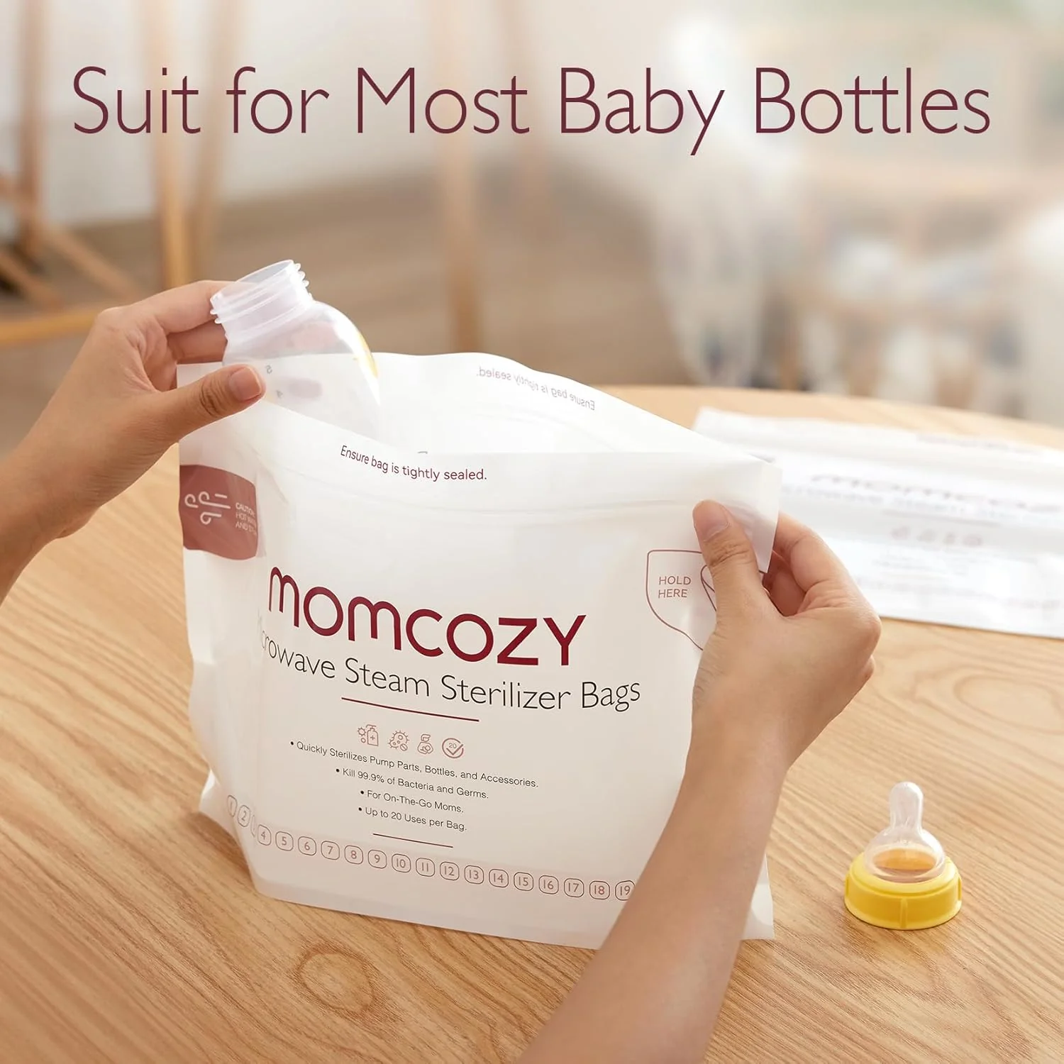 Momcozy Microwave Steam Sterilizer Bags - Image 4