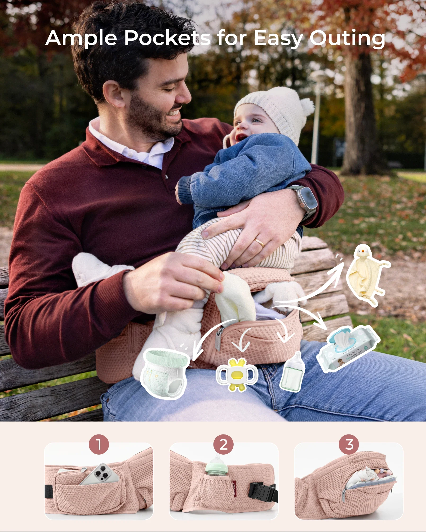 2-In-1 Hip Seat Baby Carrier - Image 19