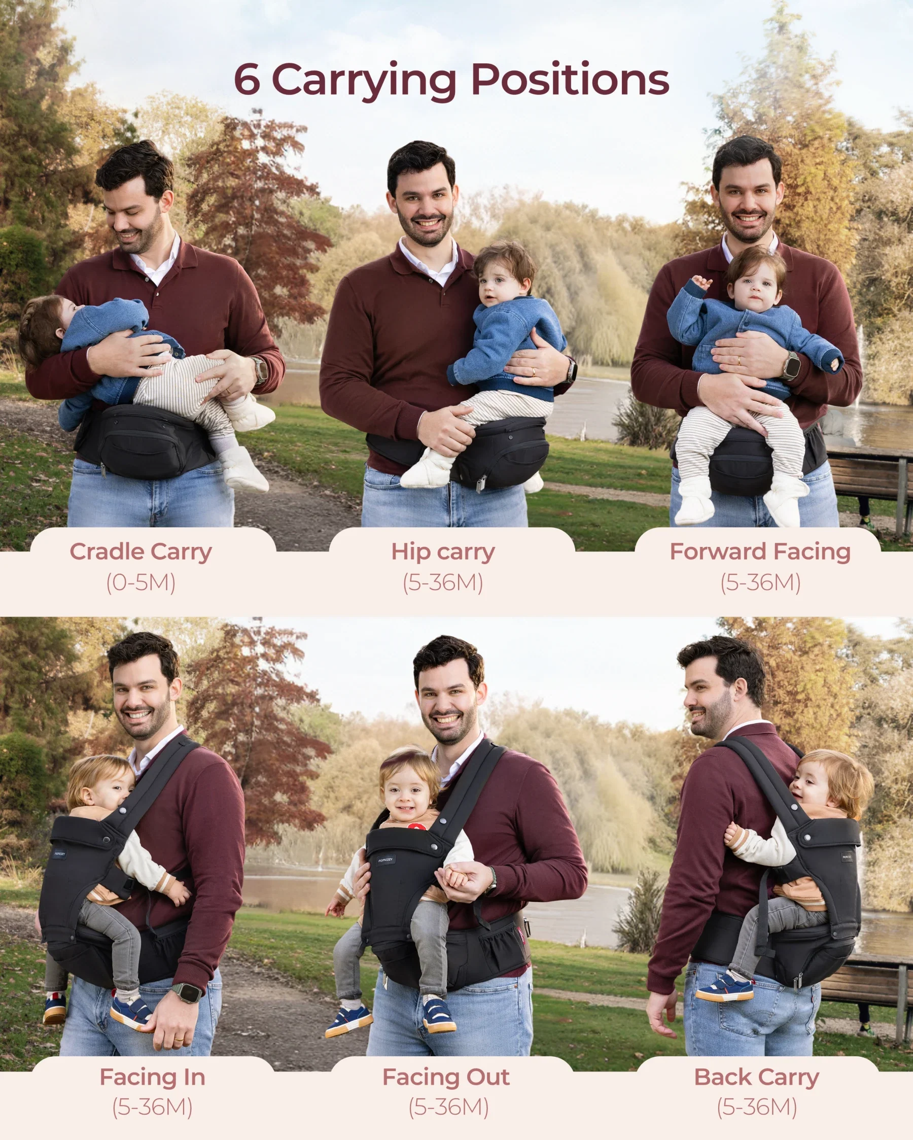 2-In-1 Hip Seat Baby Carrier - Image 5
