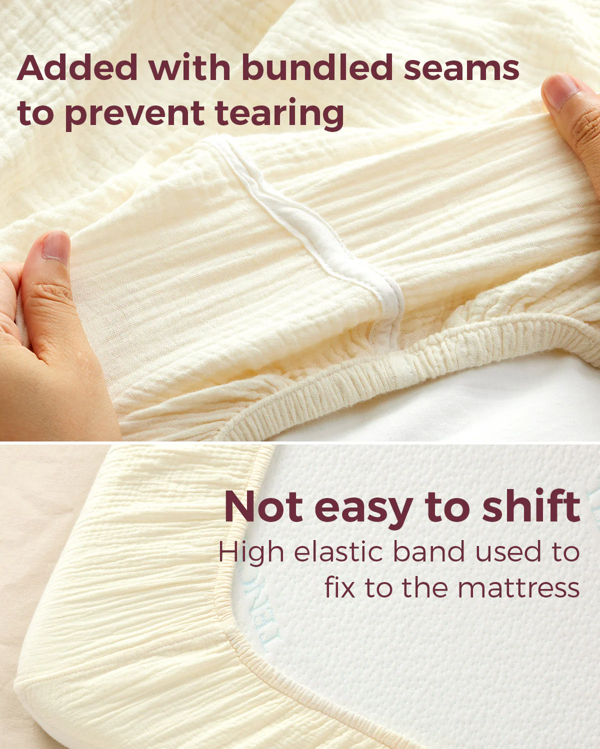 Momcozy Muslin Fitted Crib Sheets - 2 sizes - Green & Grey - Image 11