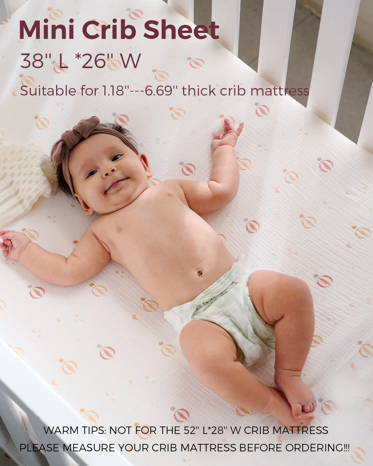 Momcozy Muslin Fitted Crib Sheets - 2 sizes - Green & Grey - Image 12
