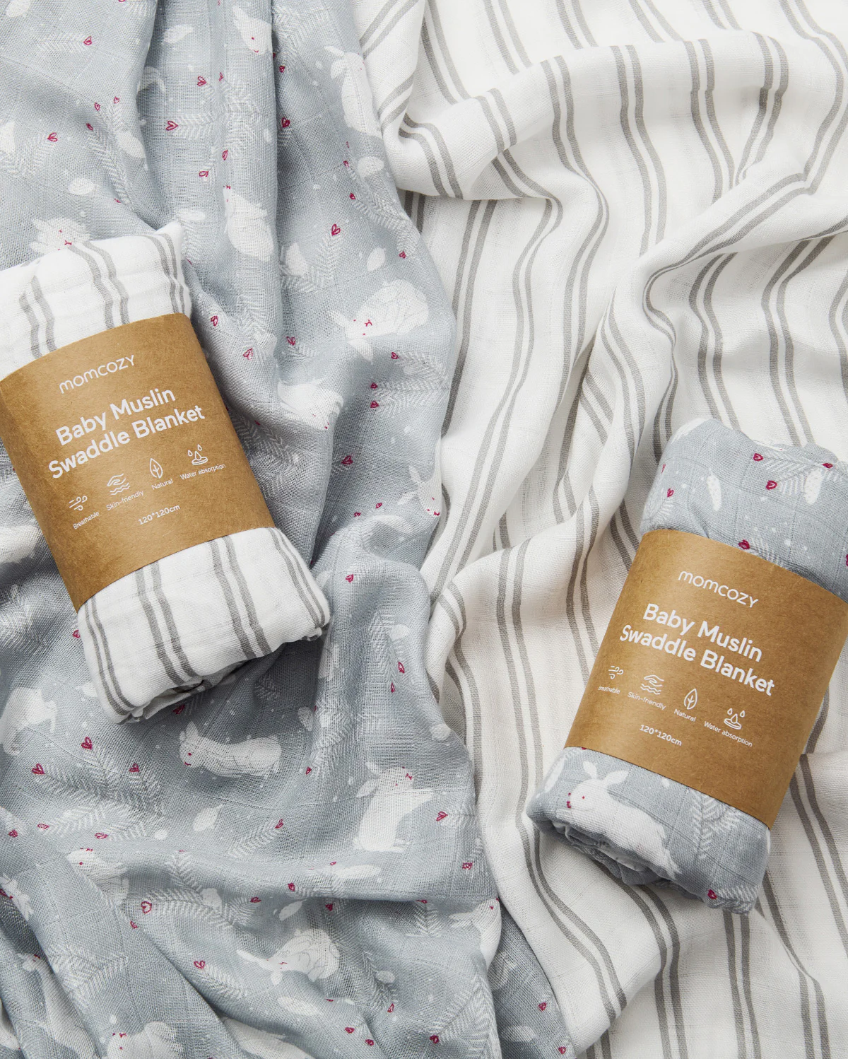 Momcozy Softness Upgrade Muslin Swaddle Blankets - Image 27