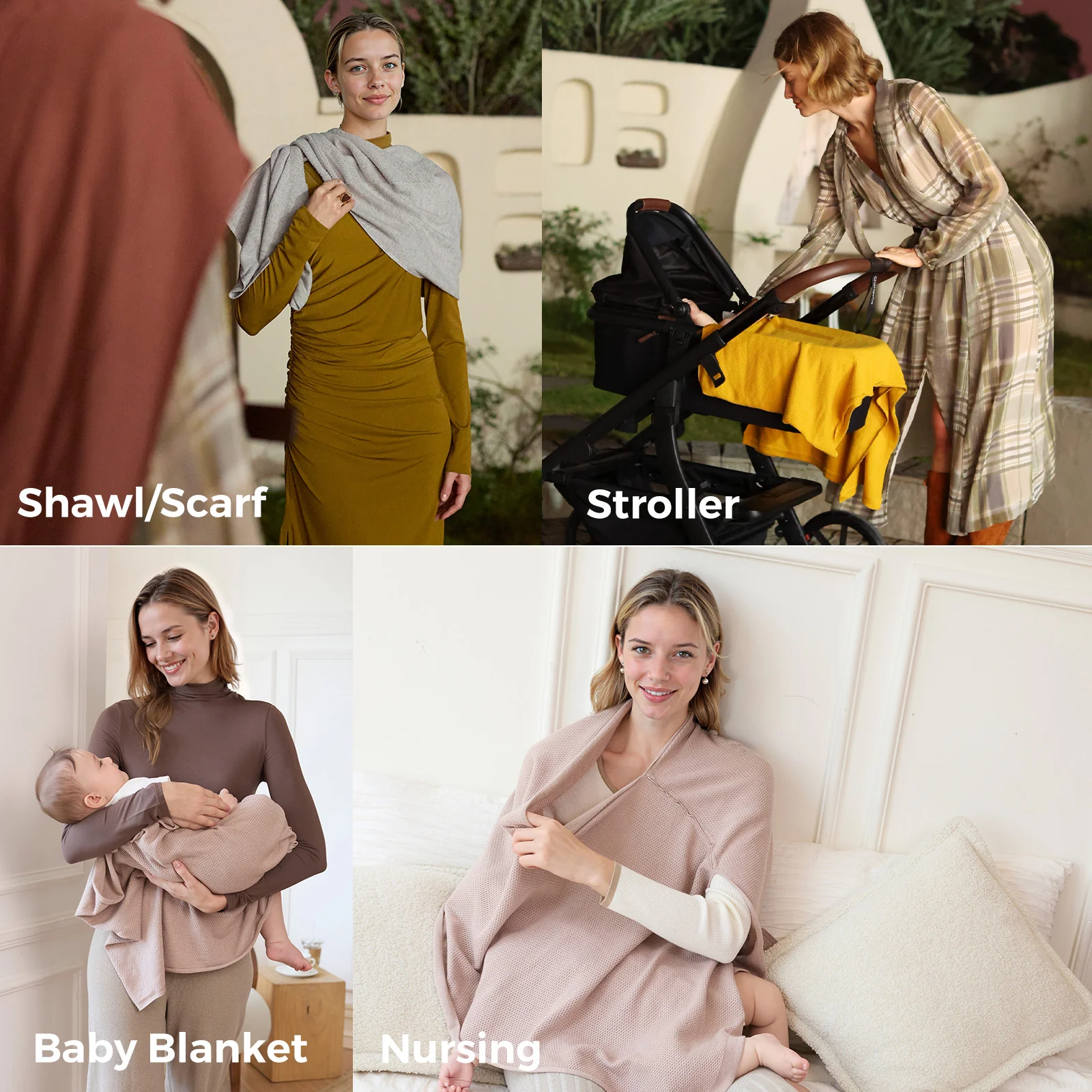 Momcozy Nursing Cover - Soft, Breathable, Multi-Use Privacy Poncho - Image 8