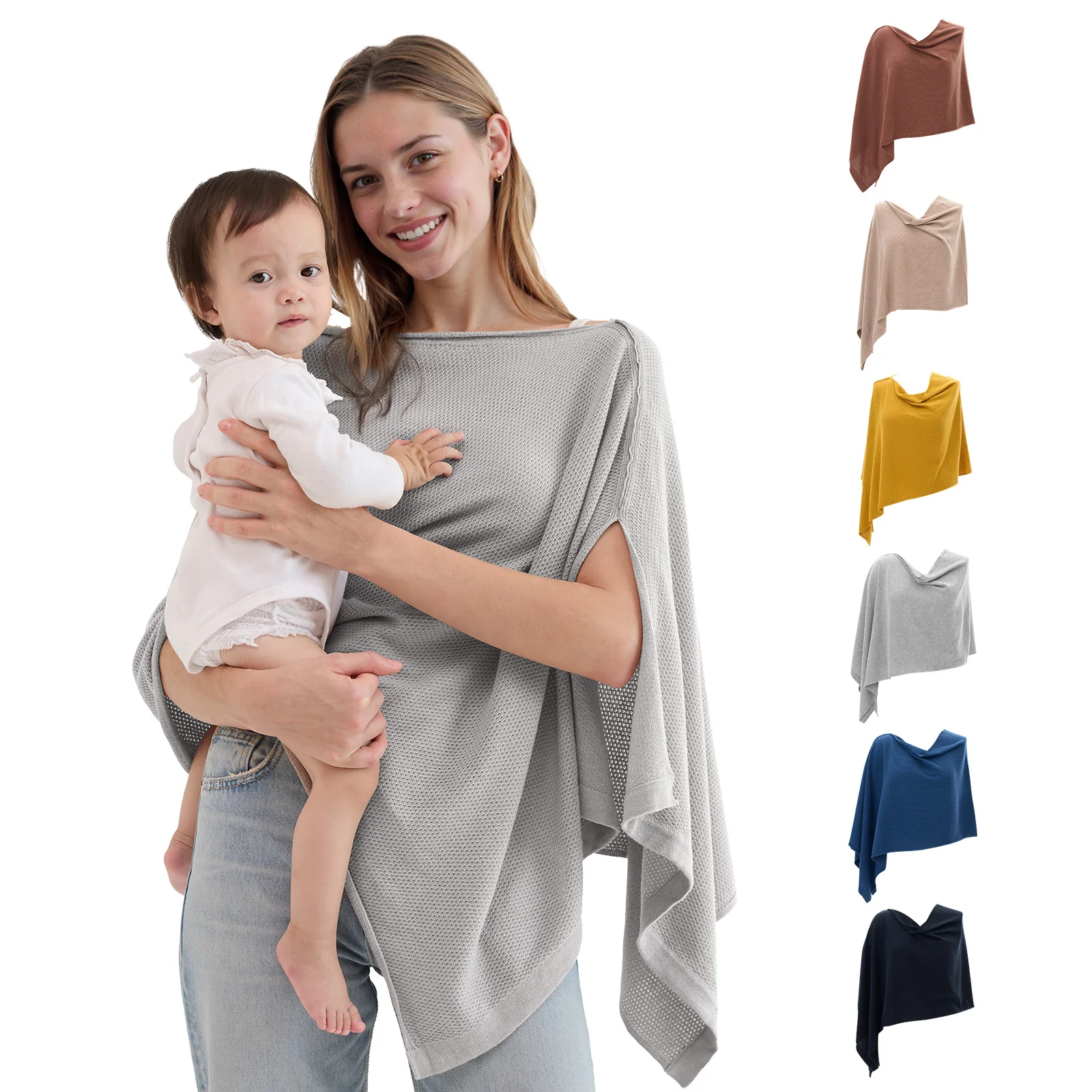 Momcozy Nursing Cover - Soft, Breathable, Multi-Use Privacy Poncho - Image 17