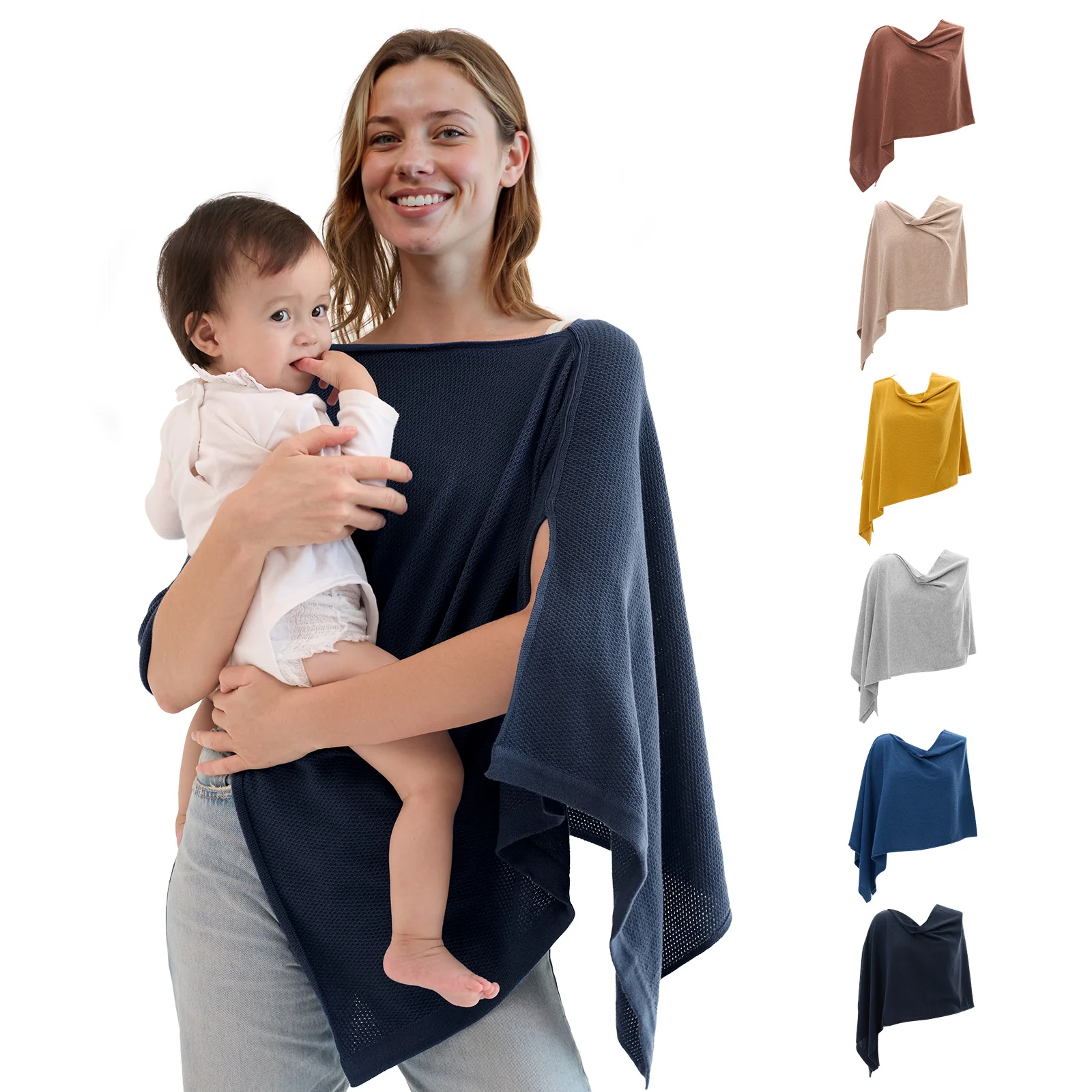Momcozy Nursing Cover - Soft, Breathable, Multi-Use Privacy Poncho - Image 24