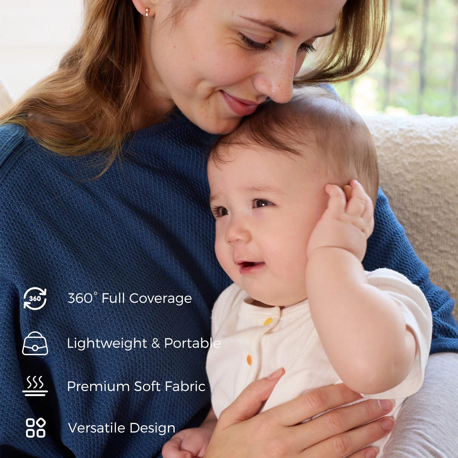 Momcozy Nursing Cover - Soft, Breathable, Multi-Use Privacy Poncho - Image 33