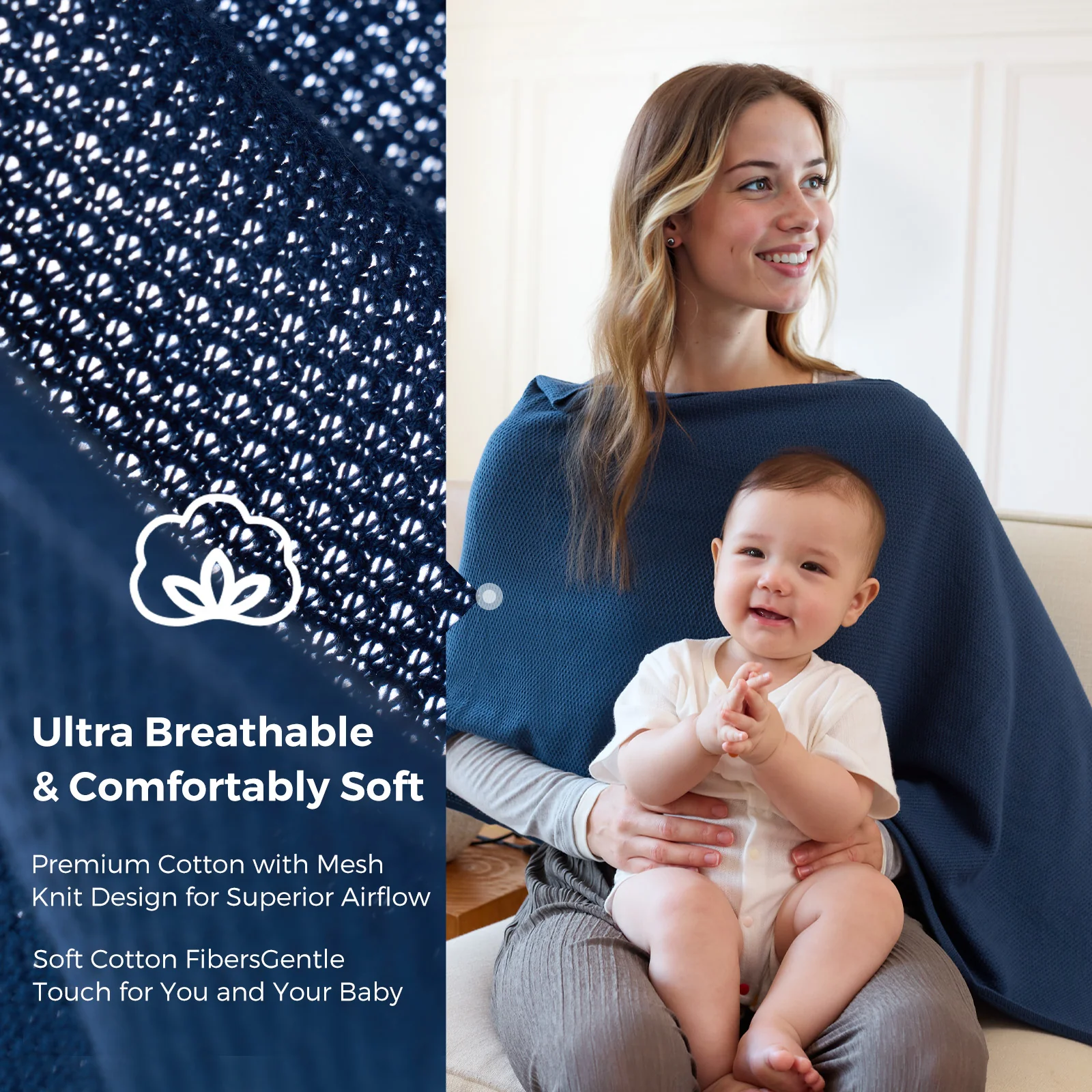 Momcozy Nursing Cover - Soft, Breathable, Multi-Use Privacy Poncho - Image 34