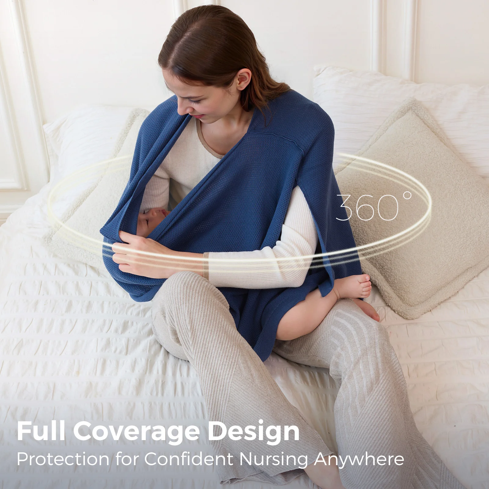 Momcozy Nursing Cover - Soft, Breathable, Multi-Use Privacy Poncho - Image 37