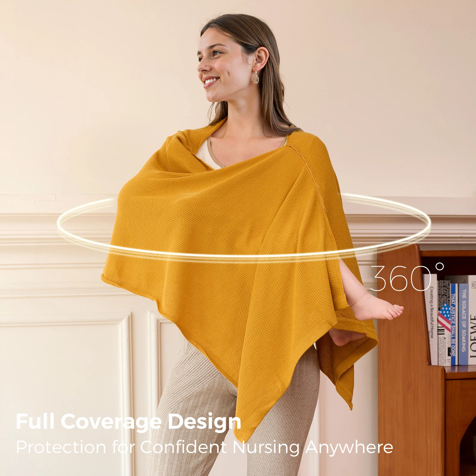 Momcozy Nursing Cover - Soft, Breathable, Multi-Use Privacy Poncho - Image 14