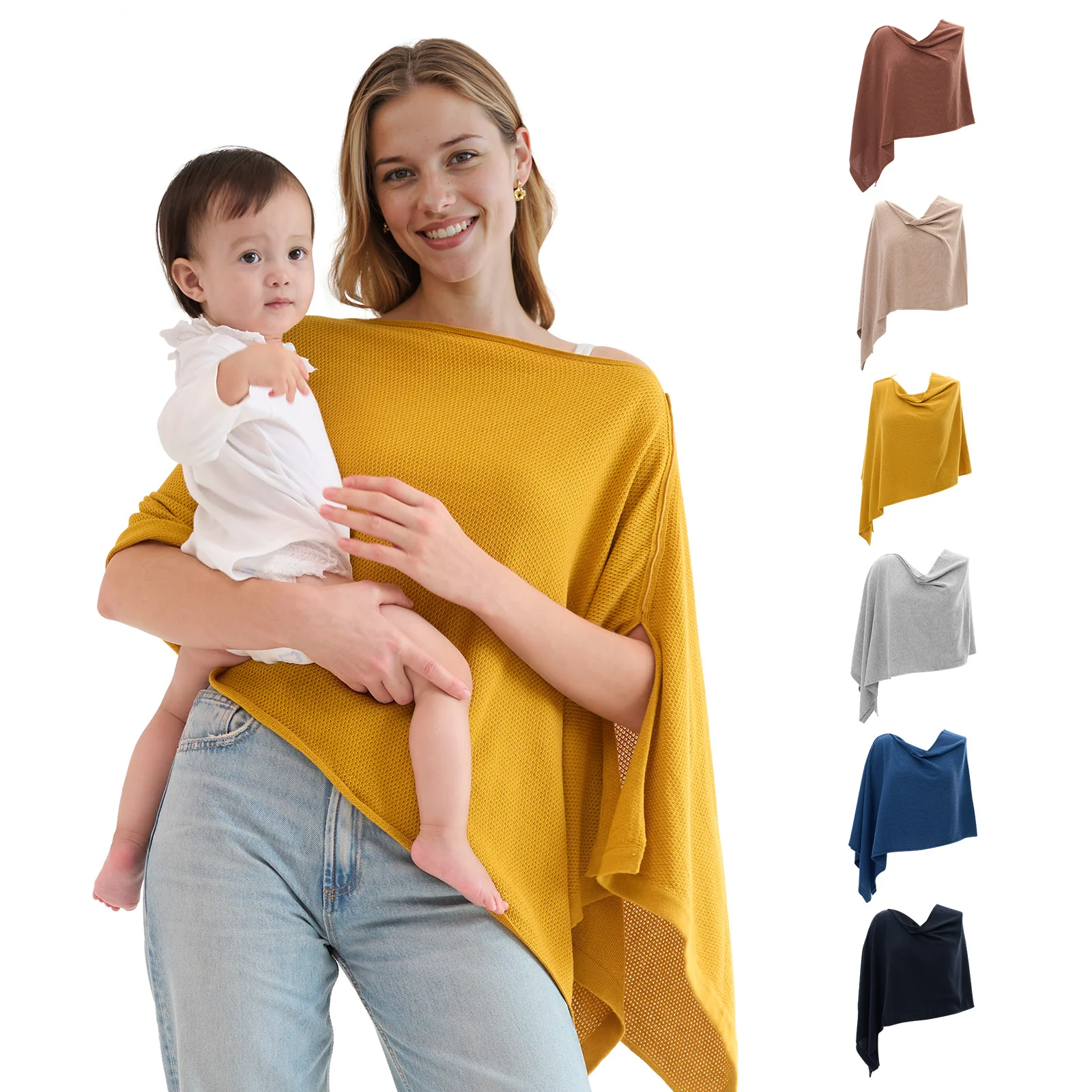 Momcozy Nursing Cover - Soft, Breathable, Multi-Use Privacy Poncho - Image 11