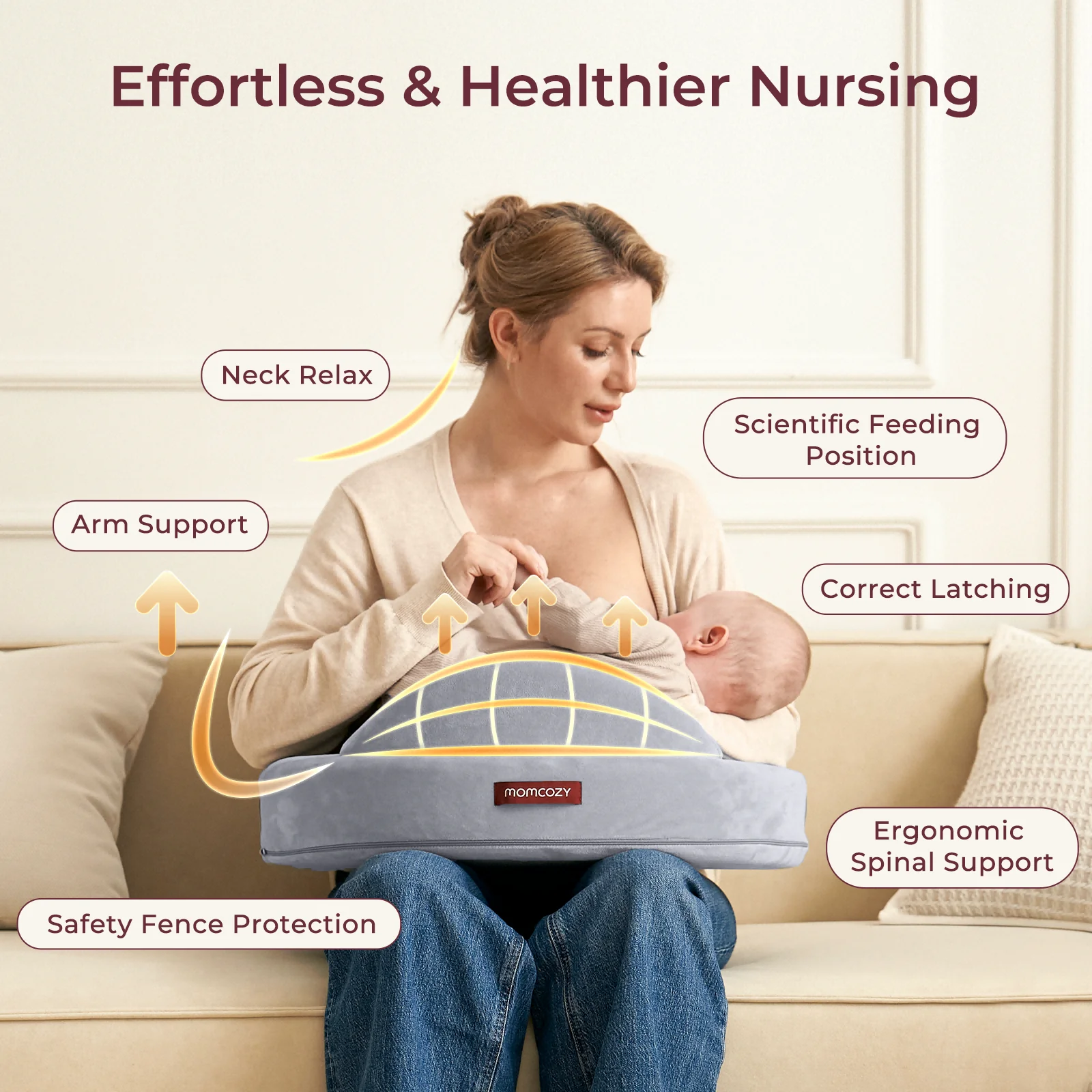Momcozy MaxSupport Nursing Pillow - Image 3