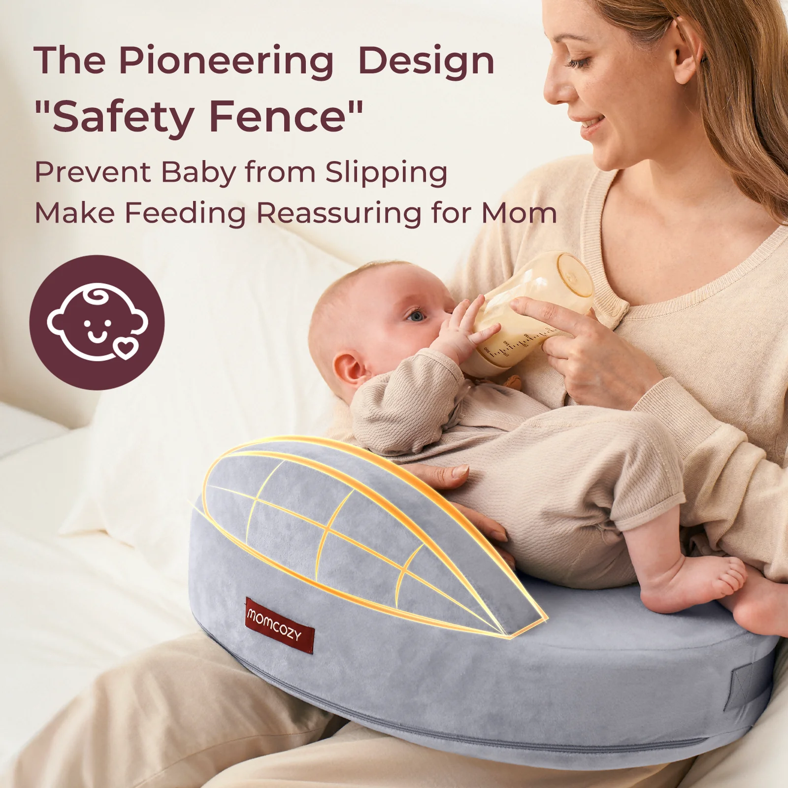 Momcozy MaxSupport Nursing Pillow - Image 8