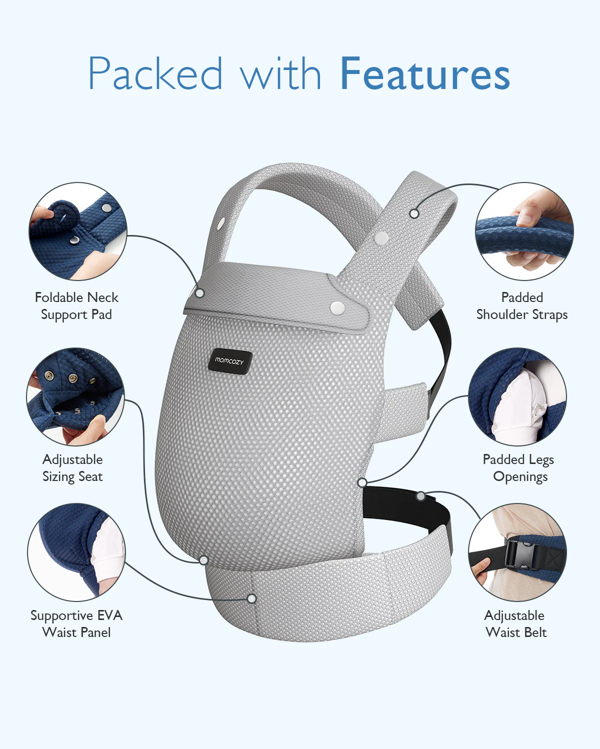 Momcozy PureHug Air Mesh Baby Carrier - Image 13