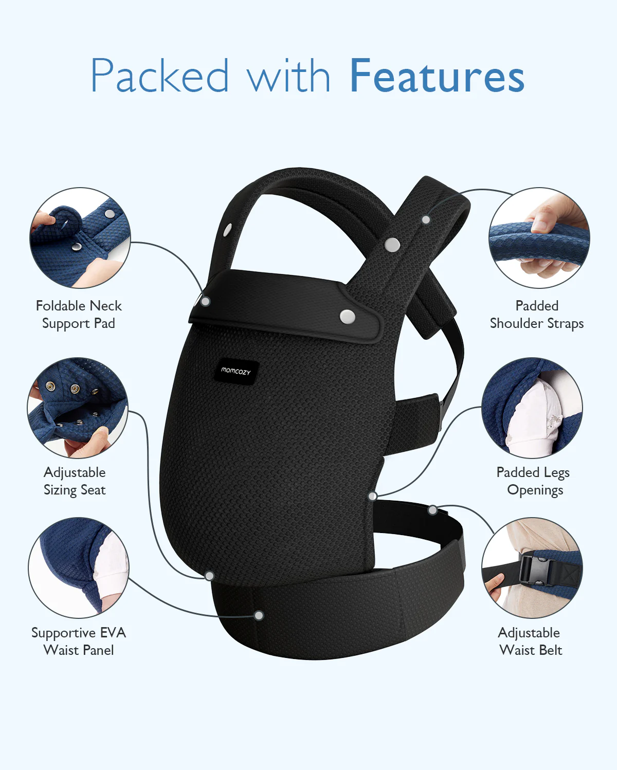 Momcozy PureHug Air Mesh Baby Carrier - Image 23