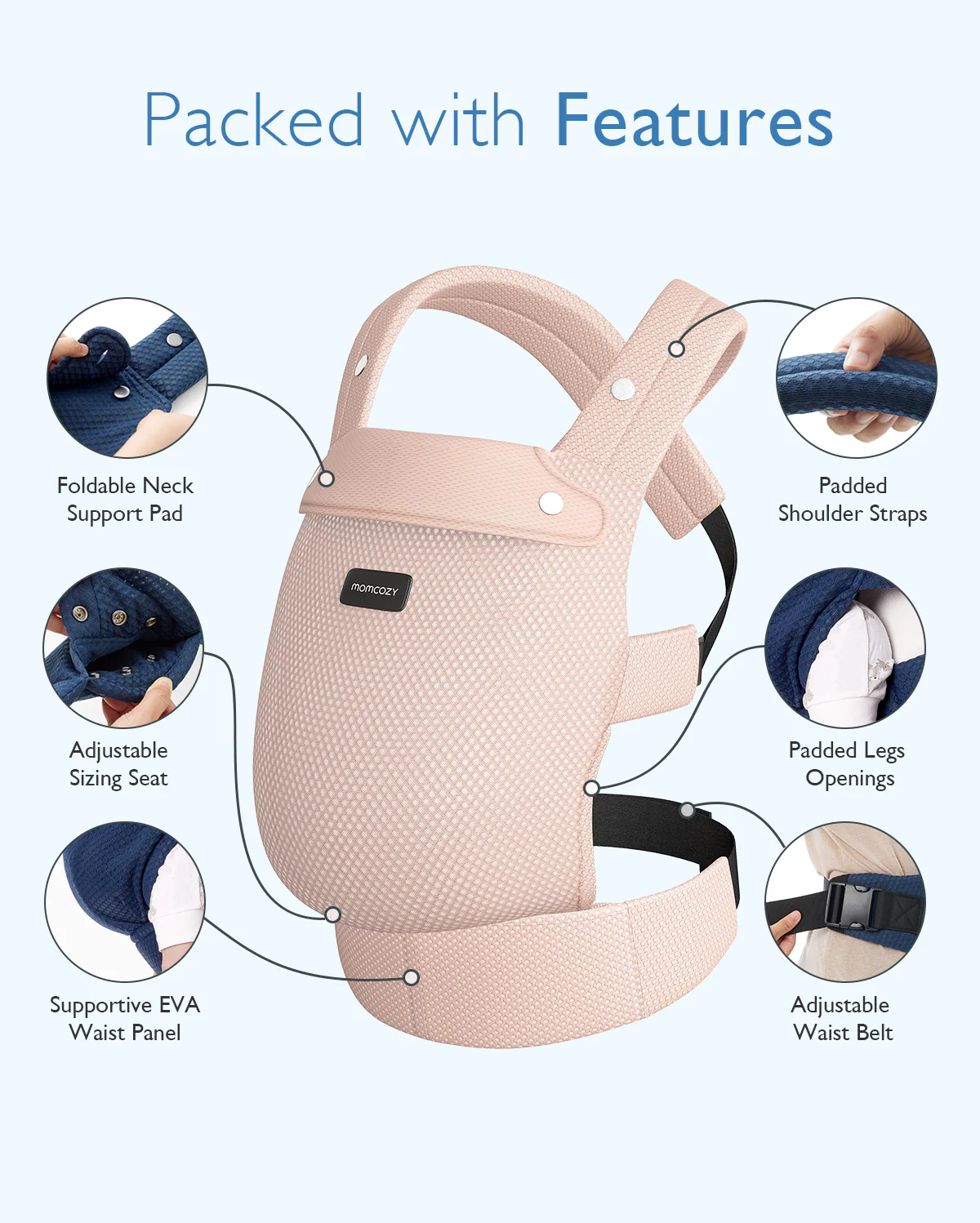 Momcozy PureHug Air Mesh Baby Carrier - Image 5