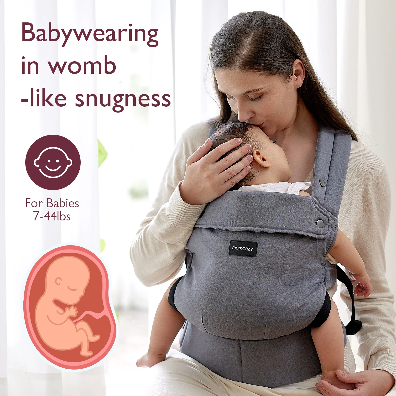 PureHug Baby Carrier - Ergonomic Cozy & Lightweight - Image 11