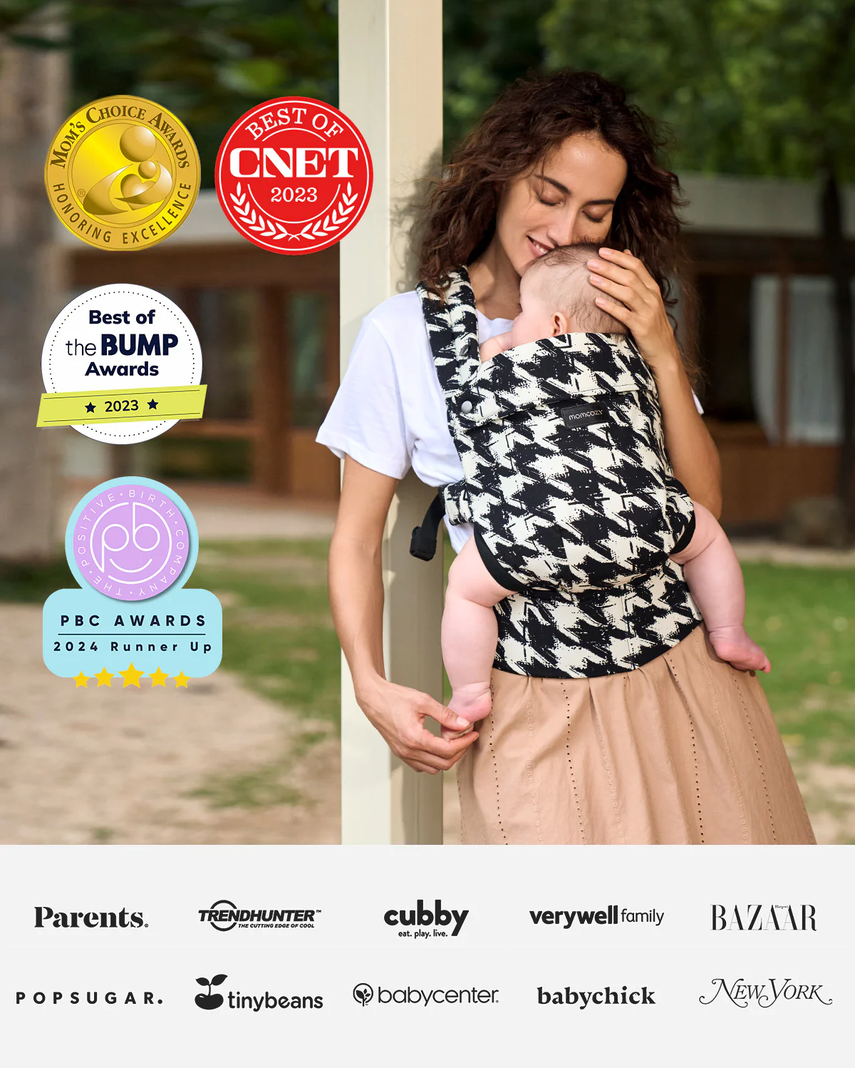 PureHug Baby Carrier - Cotton-Houndstooth - Image 8