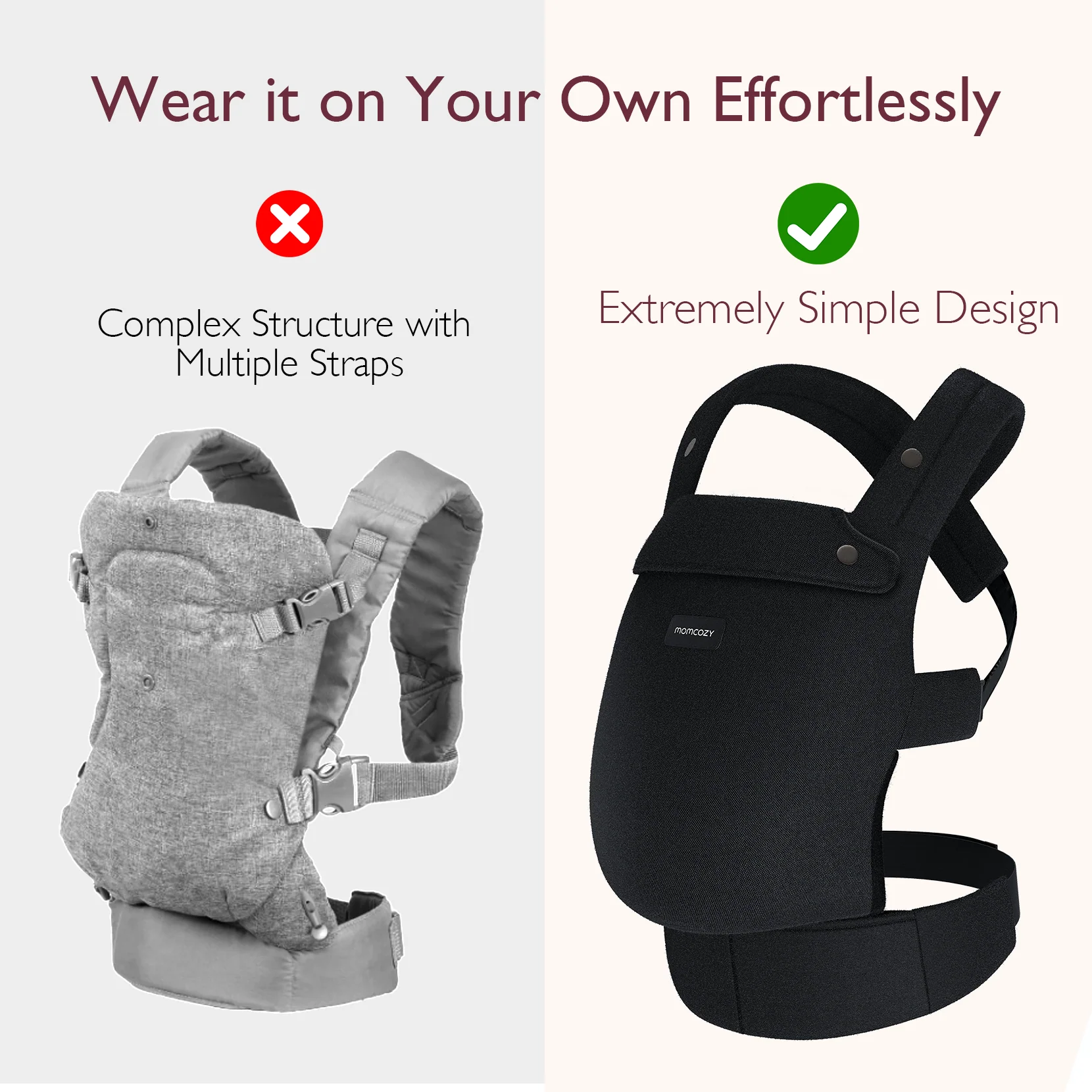 PureHug Baby Carrier - Ergonomic Cozy & Lightweight - Image 3