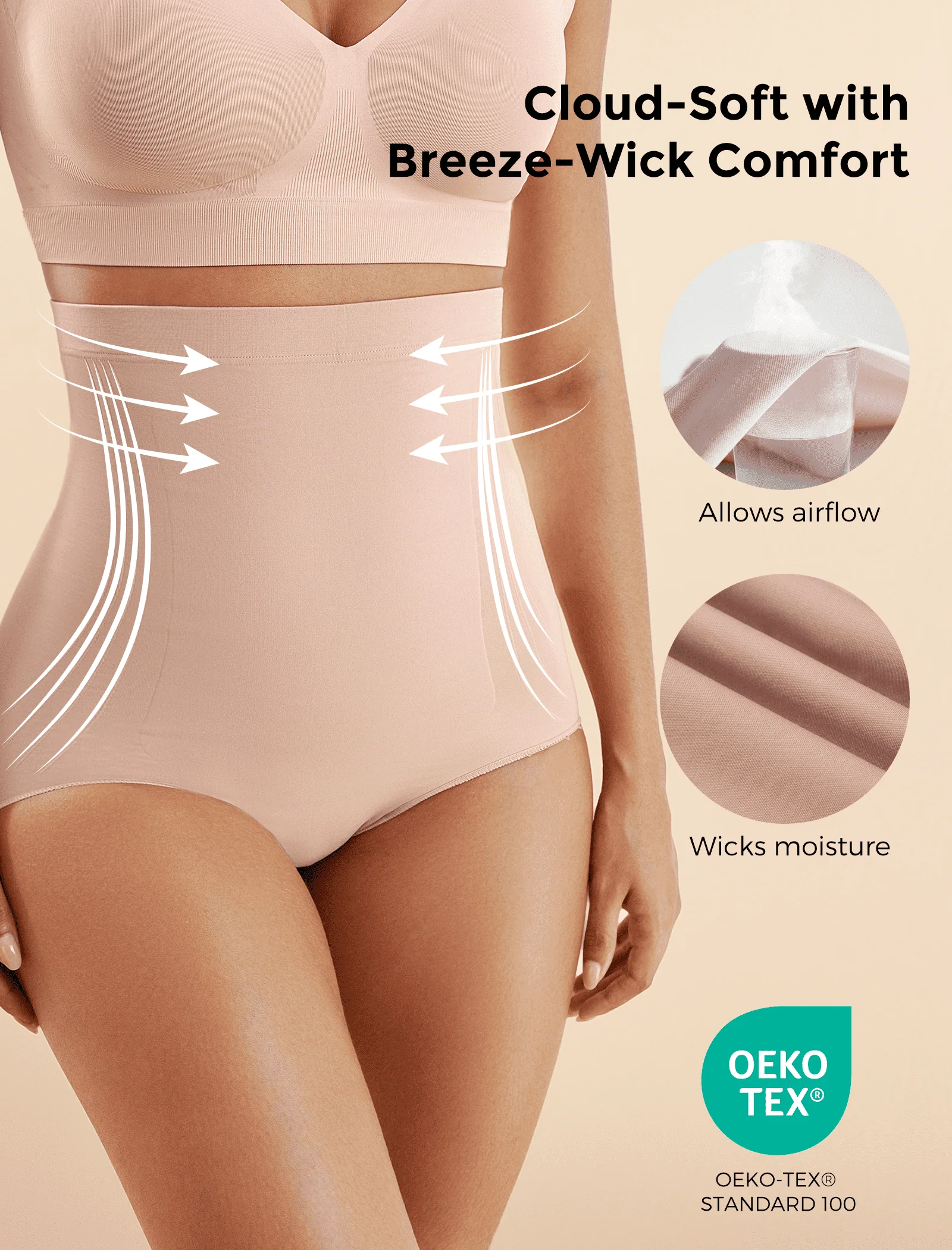 Momcozy Seamless Tummy Shapewear Panties - Postpartum & Daily Dress - Image 2