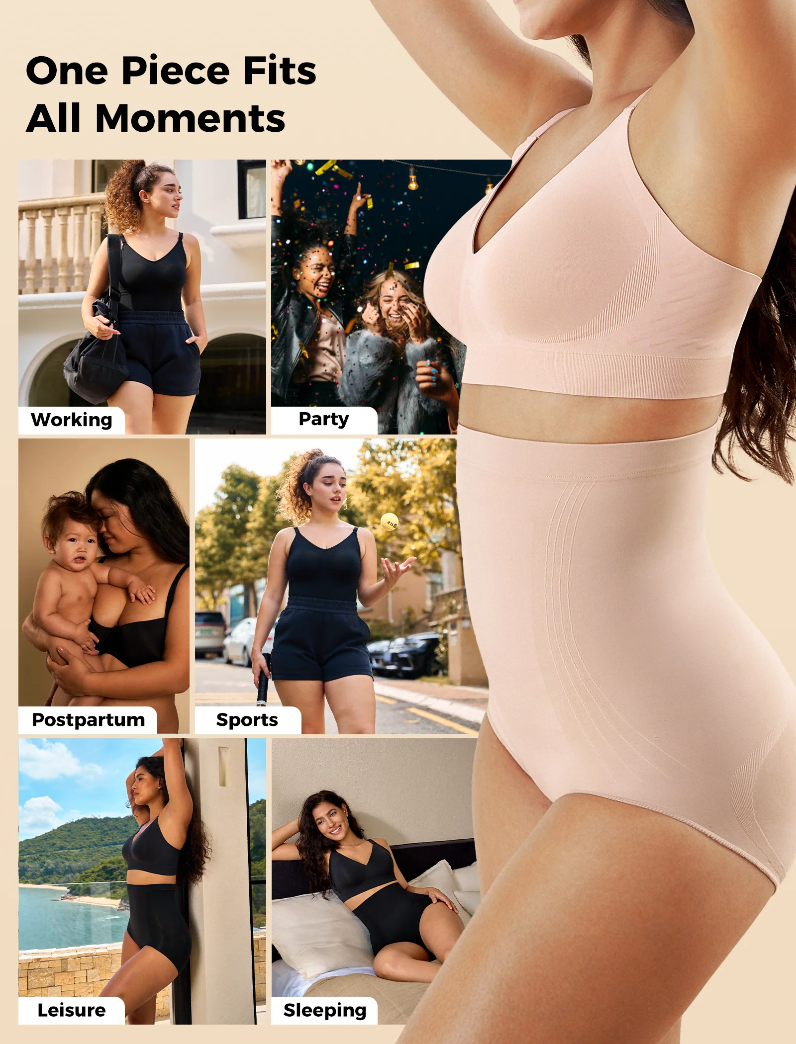 Momcozy Seamless Tummy Shapewear Panties - Postpartum & Daily Dress - Image 5