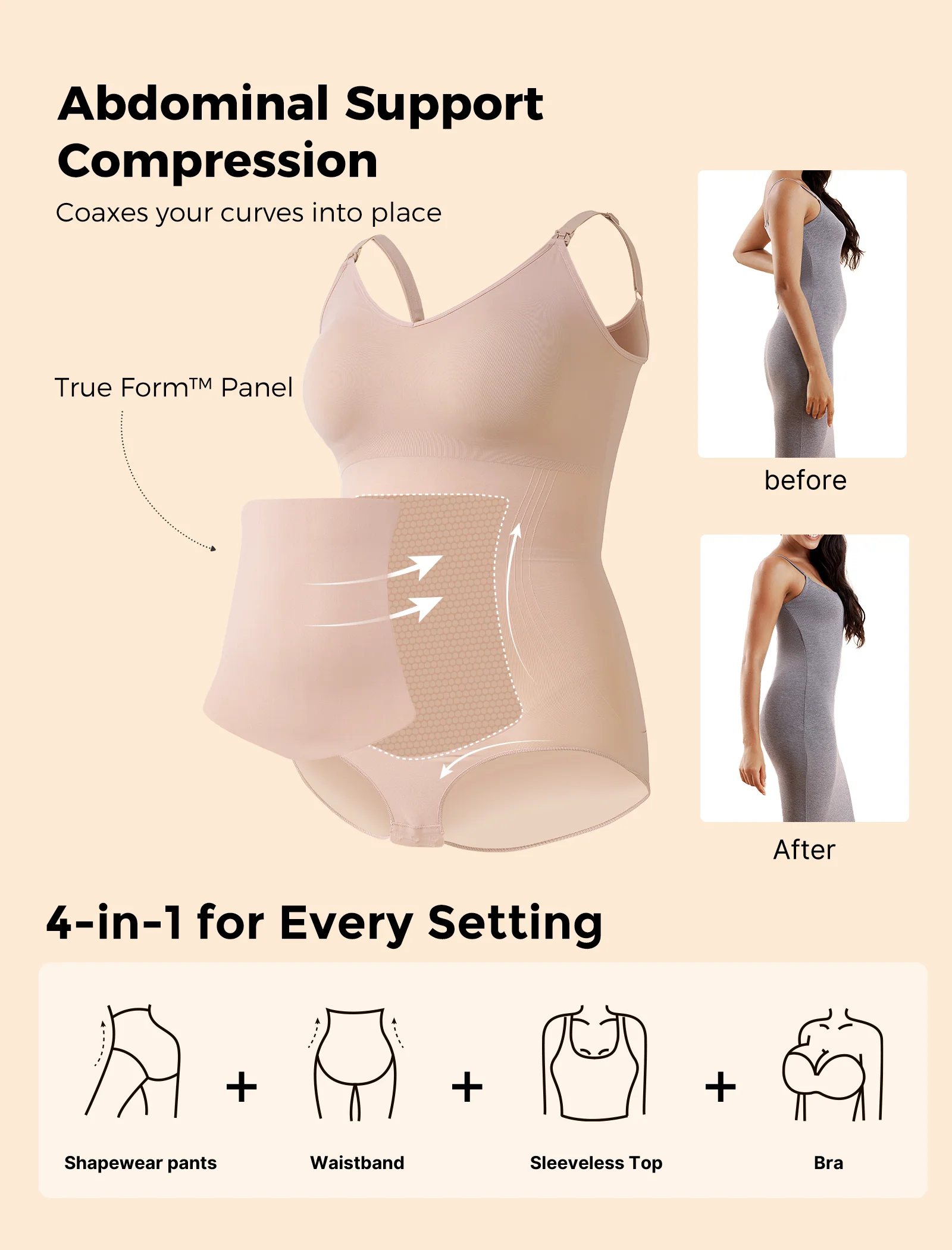 Momcozy Shapewear Bodysuit - Postpartum & Daily Dress - Image 9