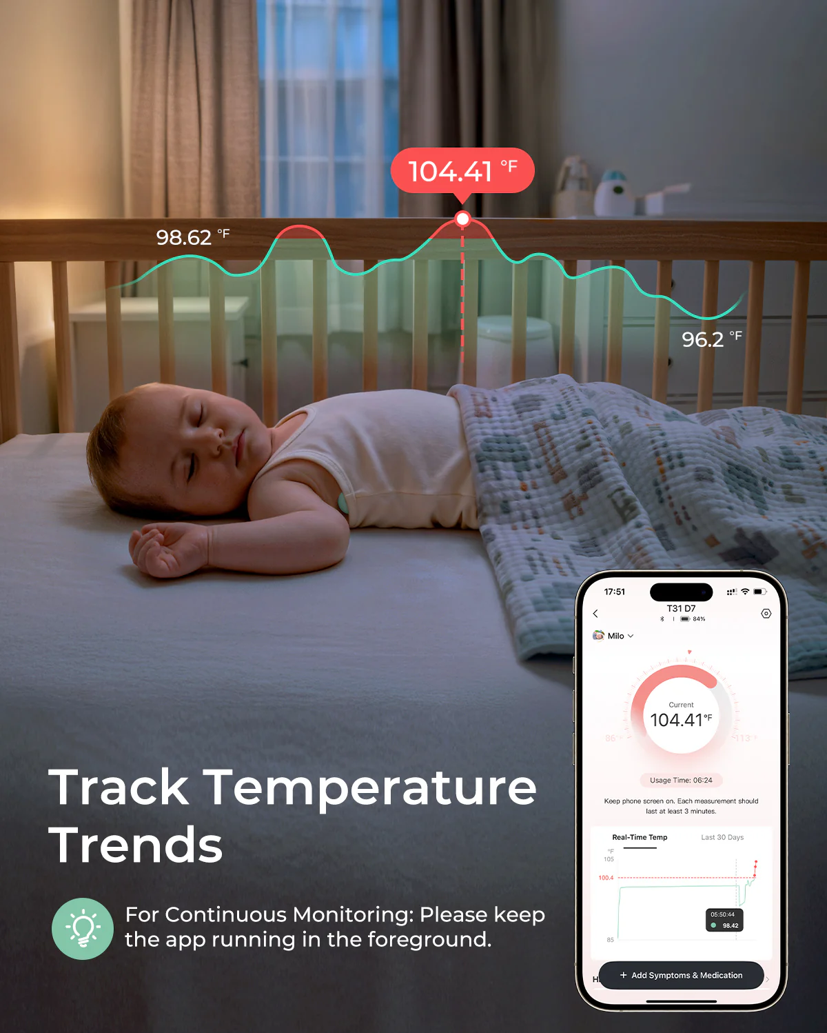 Momcozy Smart Baby Thermometer – Medical-Grade Accuracy & Real-Time App Monitoring - Image 9