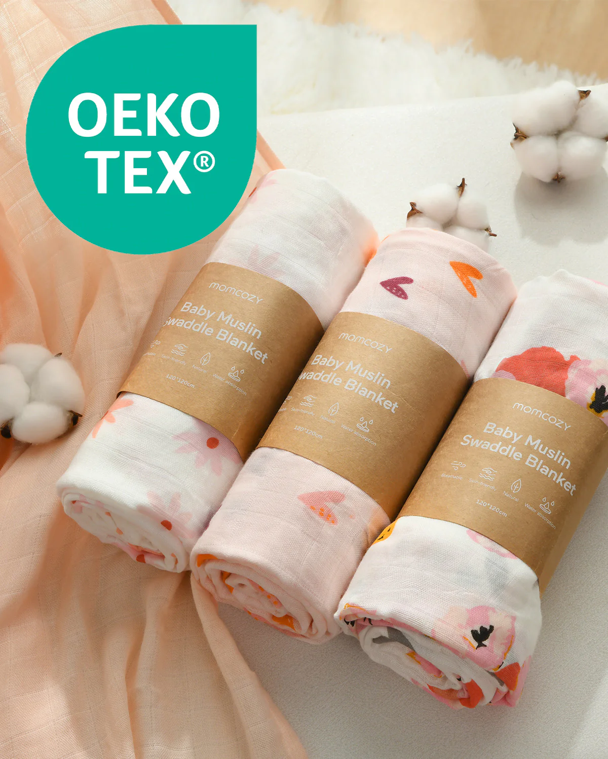 Momcozy Softness Upgrade Muslin Swaddle Blankets - Image 52